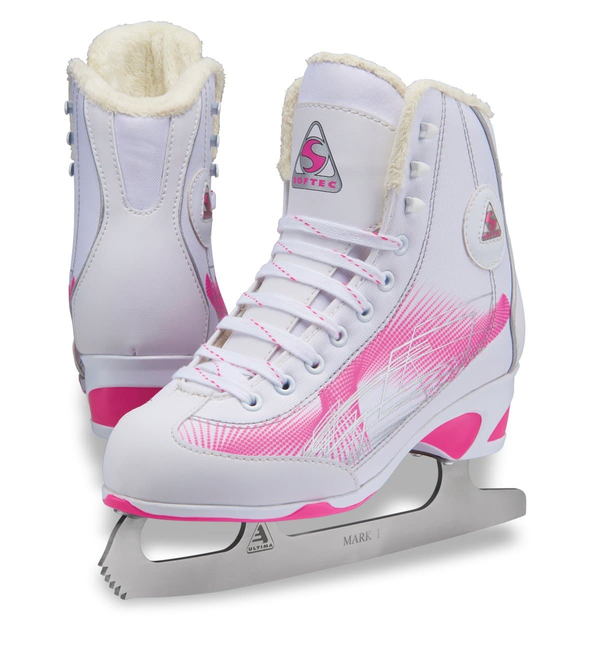 Jackson Ultima Rave RV2000 Women's Figure Skates White/Pink, Size: Adult 8
