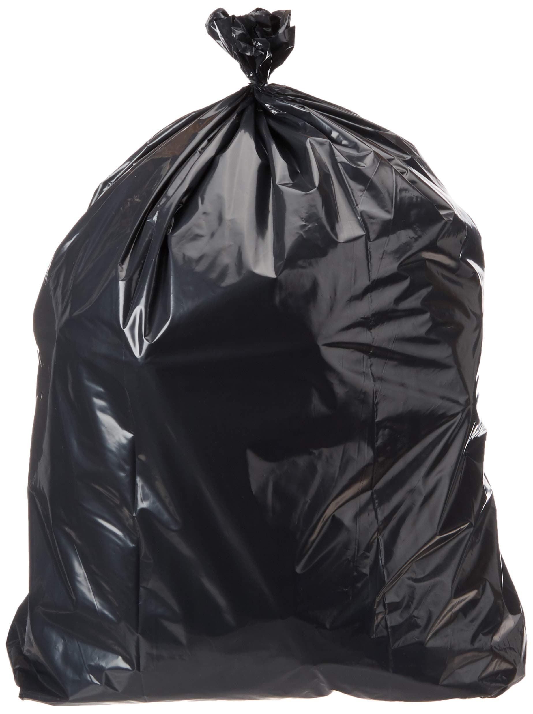 AmazonCommercial 23 Gallon SlimJim Trash Bags for Rubbermaid Receptacles, 1.1 Mil, Black, 150 Count