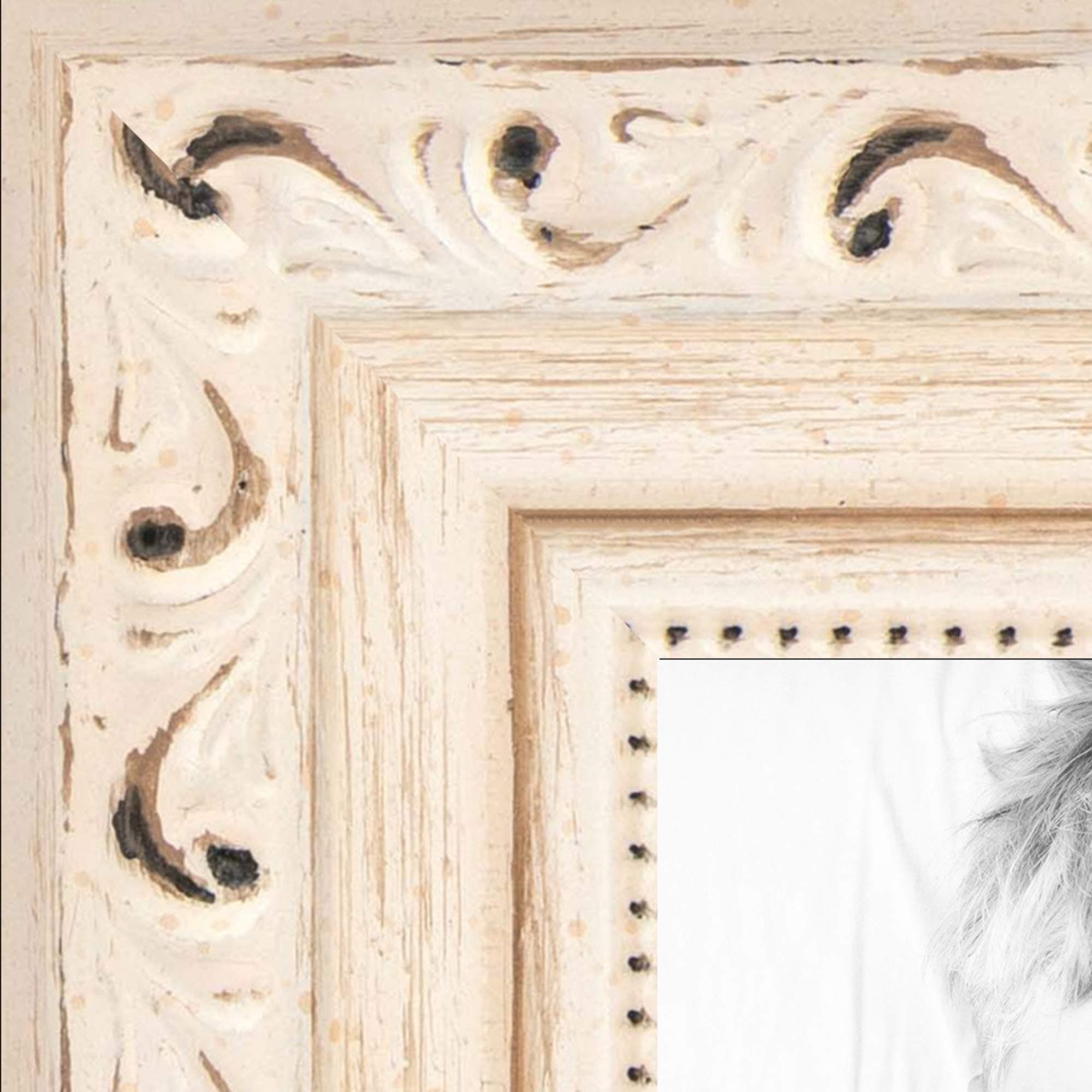 ArtToFrames 9x17 Inch White Picture Frame, This 1.30 Inch Custom Wood Poster Frame is White Wash - Comes with Regular Glass and Corrugated Backing (2WOMD11234-9x17)