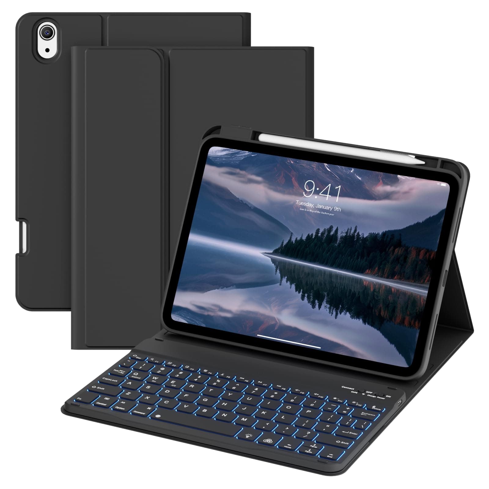 KenKe for ipad (A16) 10th/11th Generation case with Keyboard (10.9/11 inch)