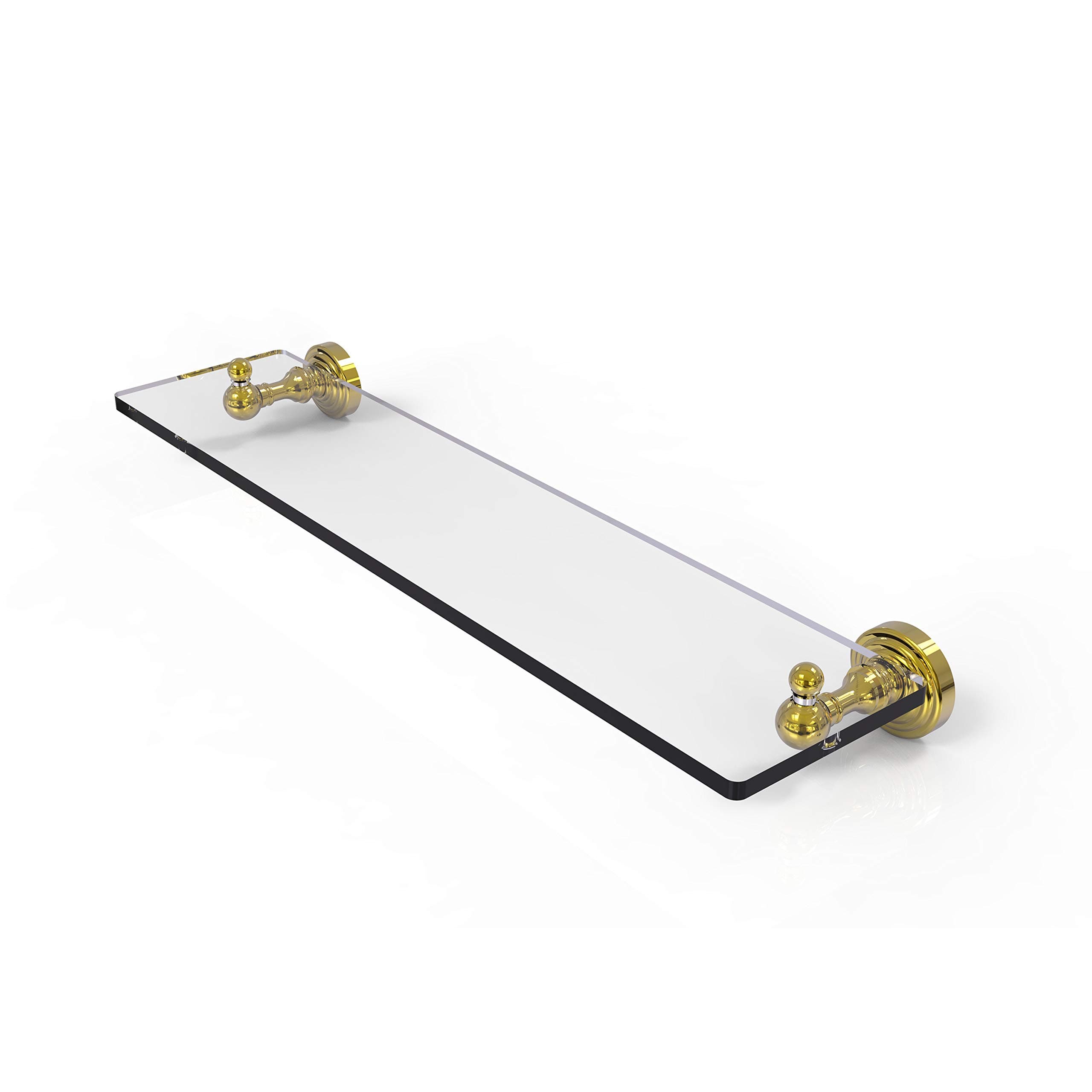 Allied Brass Waverly Place Collection 22 Inch Vanity Beveled Edges Glass Shelf, 22-Inch, Polished Brass