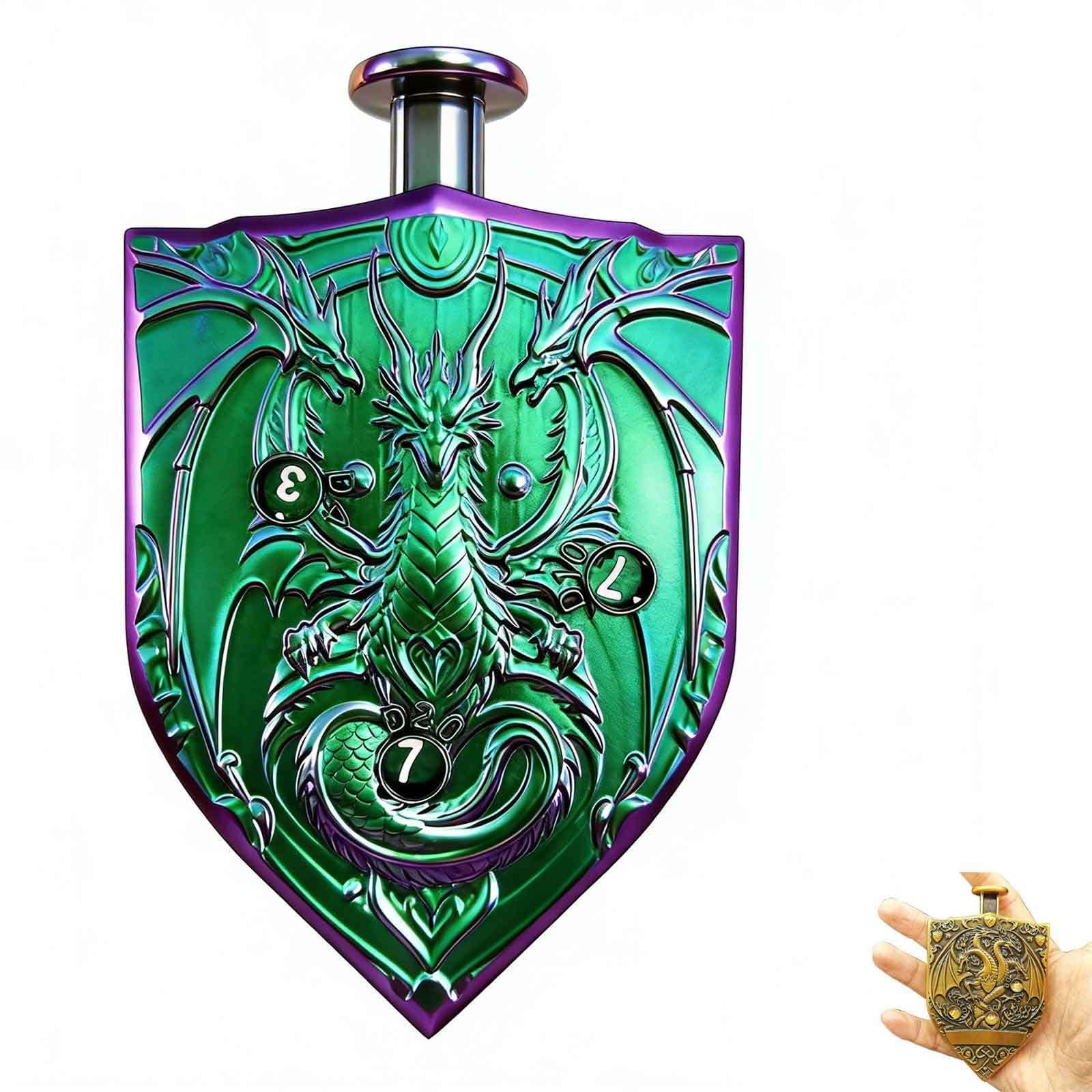 2026 Roulette Dice Spinner 4.0, Press-Type Rolling & Precision Read DND Dice, Full Zinc Alloy Housing Metal DND Dice,Include Gift Case for DND Dice Set,RPG Role Playing Table Game Gifts (Gradient)