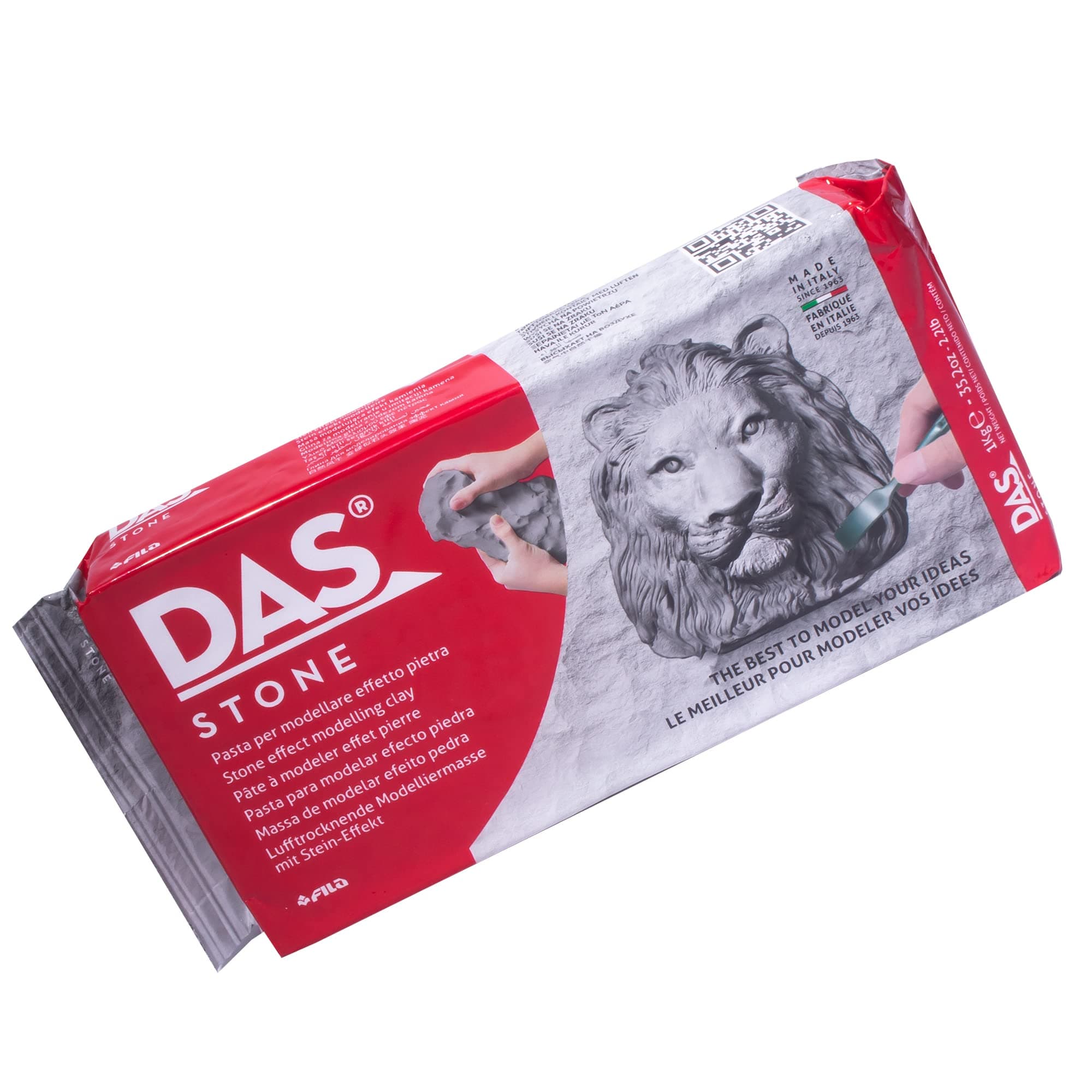 DAS Air-Hardening Modeling Clay - Stone Air Dry Clay 2.2lb Block - Pliable Air Clay for Sculpting and Coating - Introductory Air Dry Modeling Clay - Molding Clay for Sculpting and More