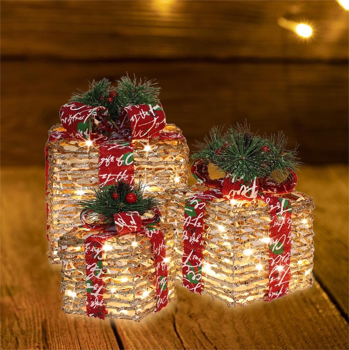 GLOWNOVA 70LED Twinkle Lights Gift Boxes Set
