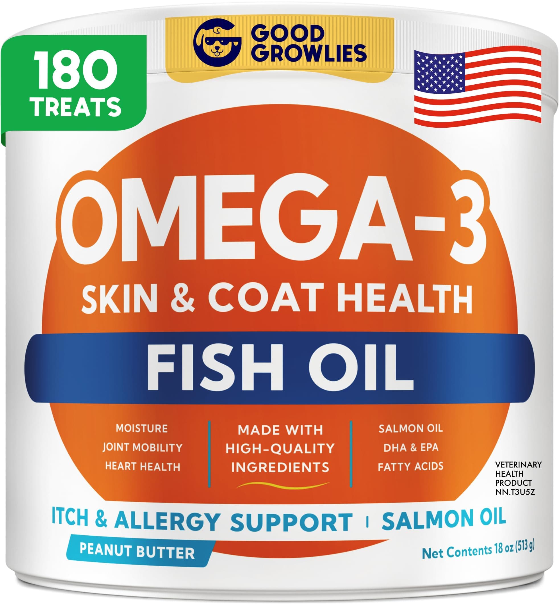 Omega 3 Fish Oil for Dogs - Skin & Coat Support, Itch & Allergy Relief