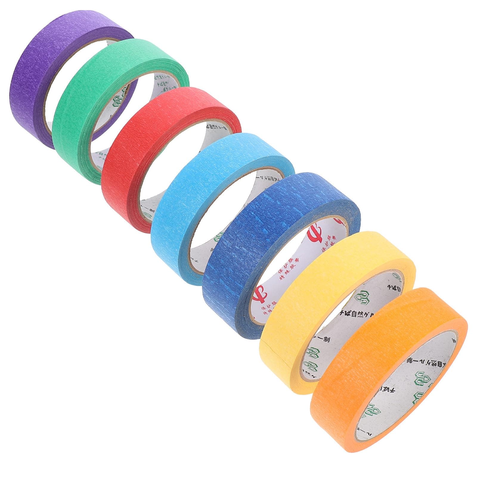 HEATSHAKING 7 Rolls Masking Tape Self-Adhesive Painter Tape 25mm X 20m for Wall Painting and Home Decoration