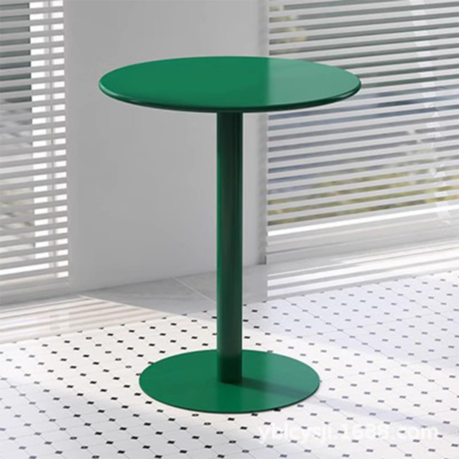 Round Bar Table Pub Table with Metal Base Patio High19.69-28.35in Round Bistro Pub Table Bar Cocktail Table for Dining Room Home Kitchen Patio Bistro 60x60x72cm Medieval Green