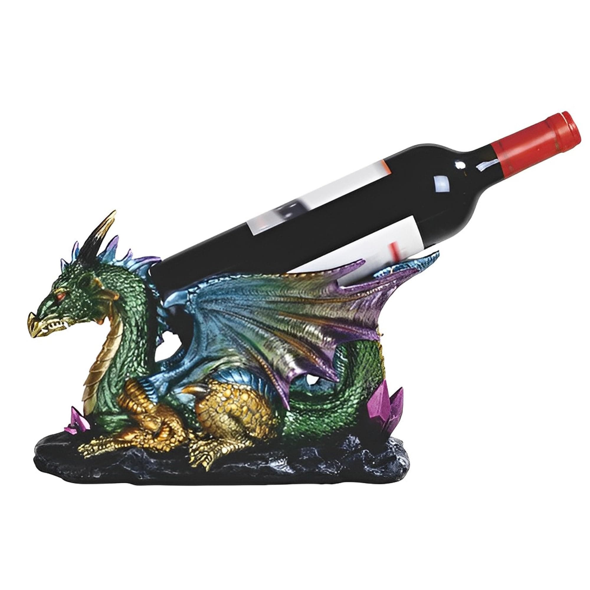 ICE ARMOR 11" W Green Dragon Wine Rack Bottle Holder Dining Room Figurine Statue Sculpture Ornament Decoration Home/Room Decor Ideas
