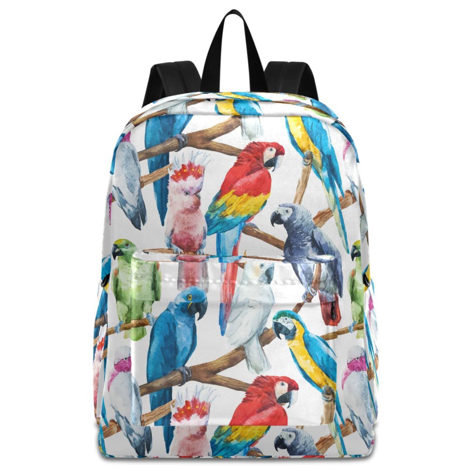 ZzWwR Fashion Boyes Girls Cute Polyester Computer Backpack Big Daypack for Business Sport Travel School Bookbags, Birds, Daypack Backpacks