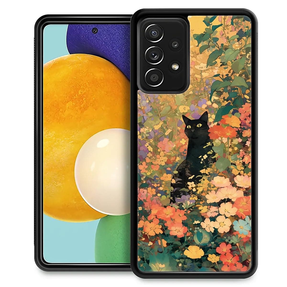 WANKBLC for Samsung Galaxy A53 5G Case, Shockproof Protective for Man Women Non-Slip for Samsung Galaxy A53 5G Cat in The Bush Crazy Pattern