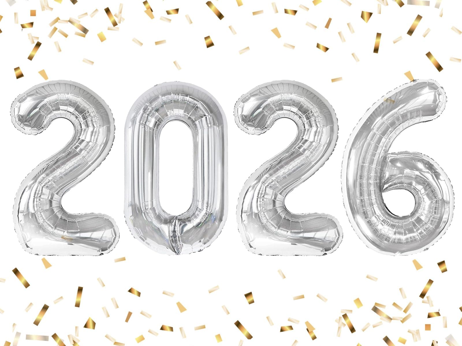 2026 Silver Number Balloons for Party Decoration 20-26 Number Balloons 40 Inch Graduation Wedding Anniversary Balloons