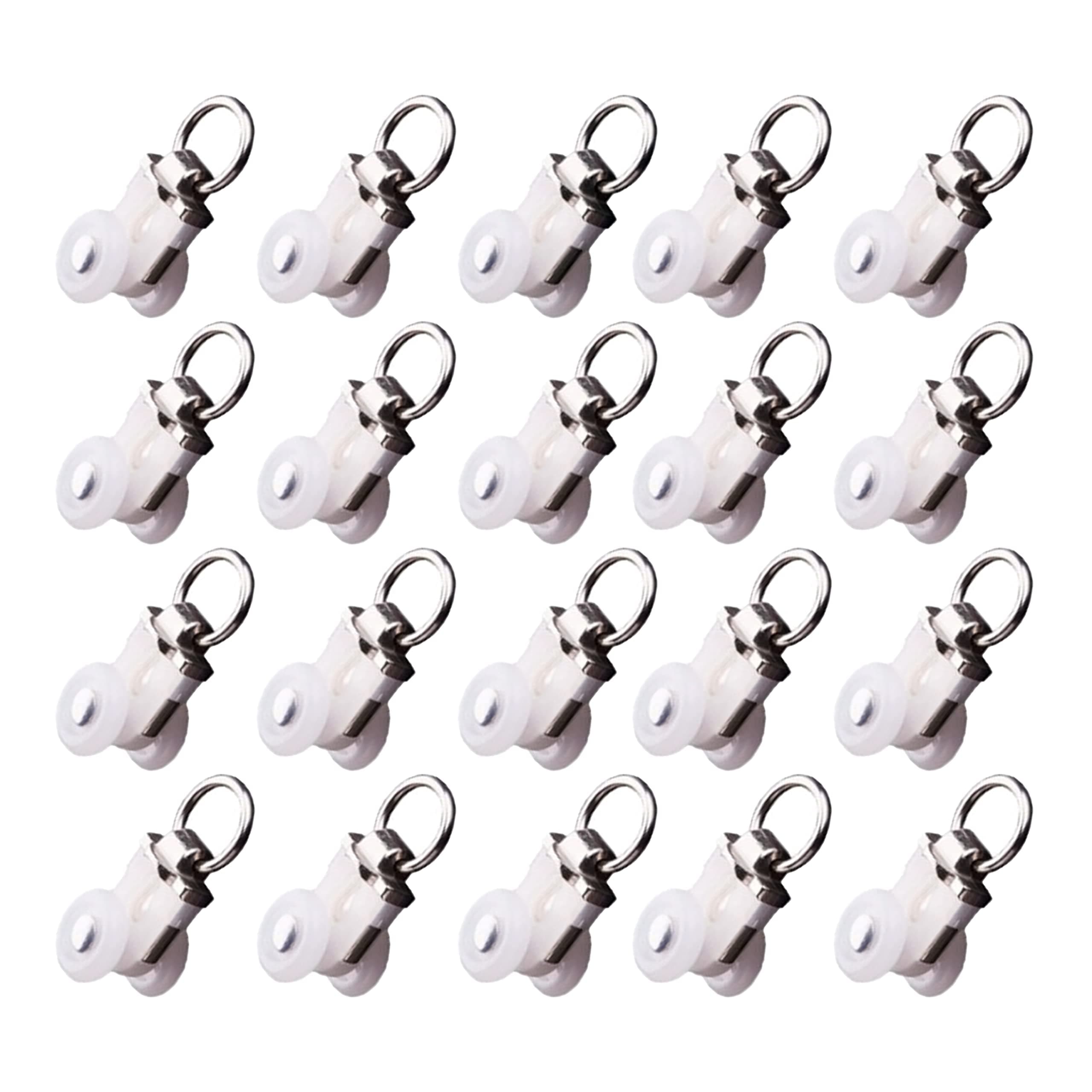 Jos & Haz MF016W-Curtain Track Accessories (20 Pack Runners)