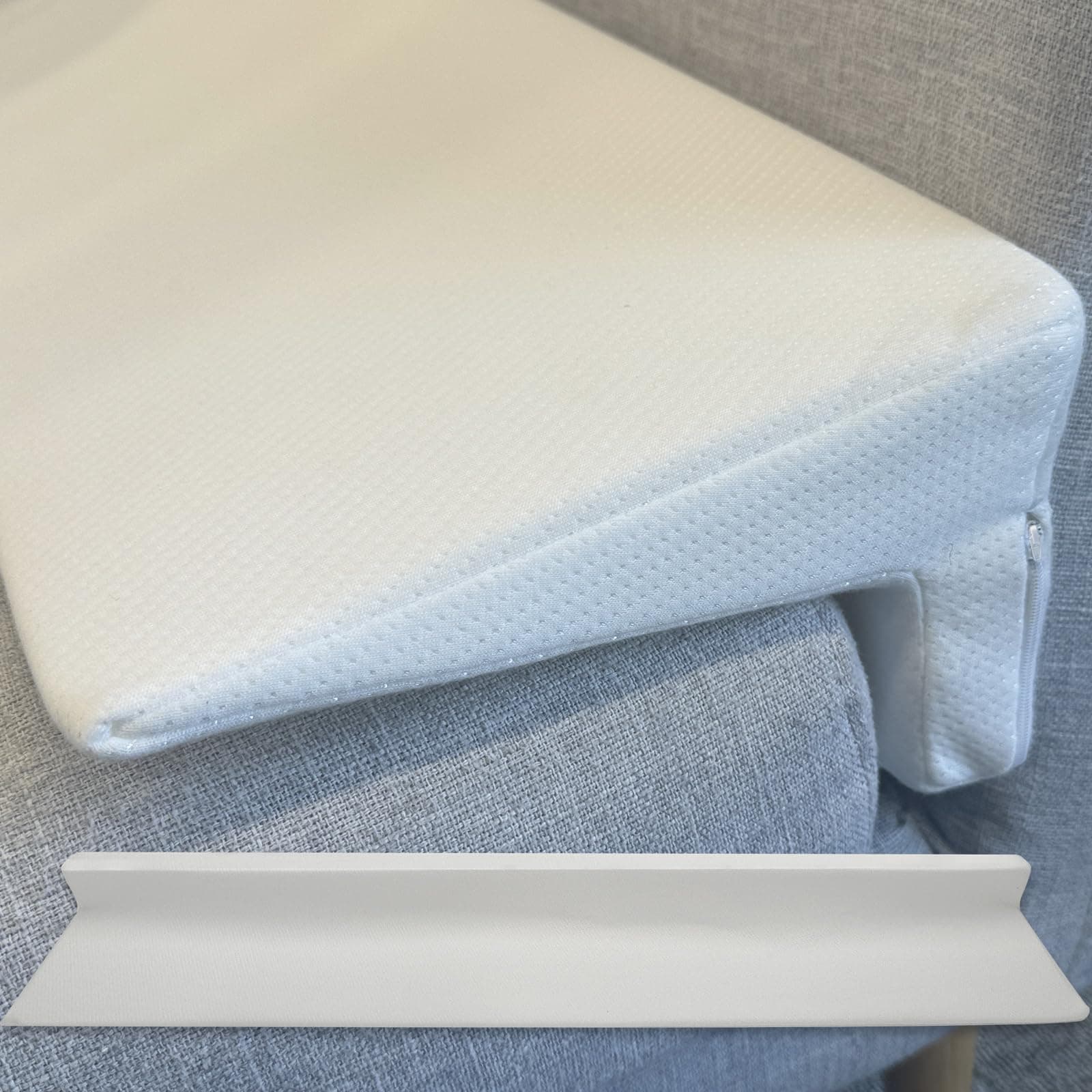 JZHLLA Bed Wedge Pillow Headboard for Bed Headboard Gap Bed Gap Filler Pillow for Gap 1.6 Inch, Removable and Washable Pillow with Zipper for Bed Couch (Queen(60"x10"x6"))