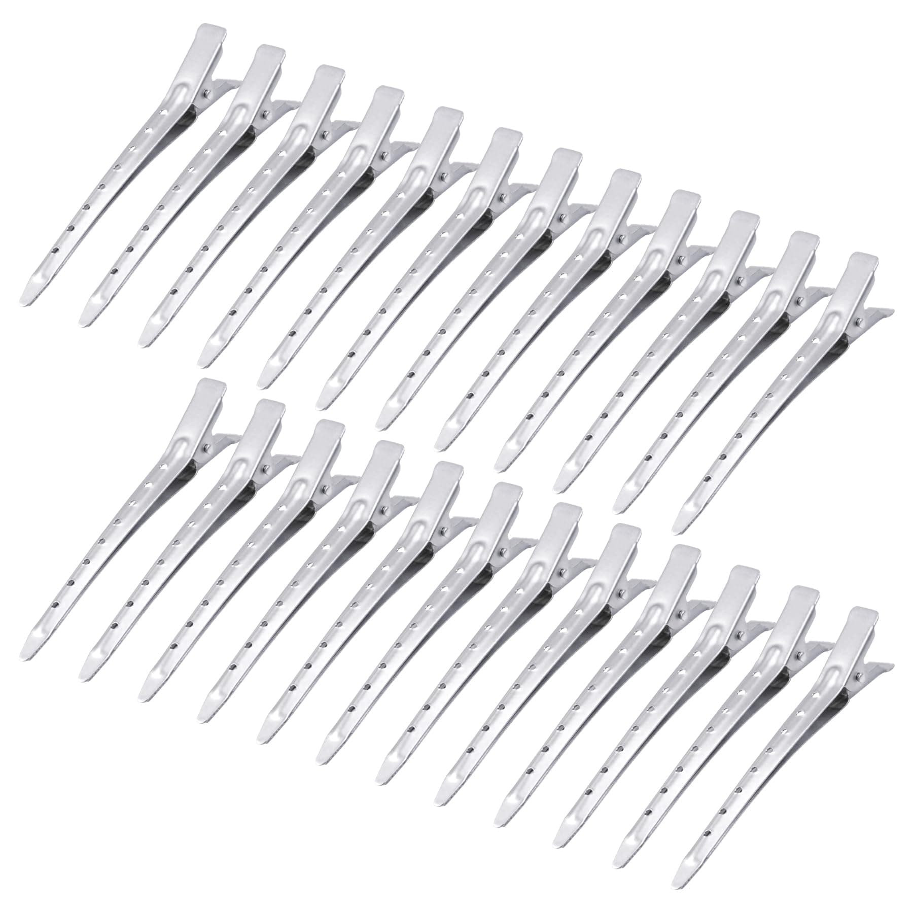 Bantoye 24Packs Duck Bill Clips 3.35Inch Metal Alligator Clip, Matte Silver