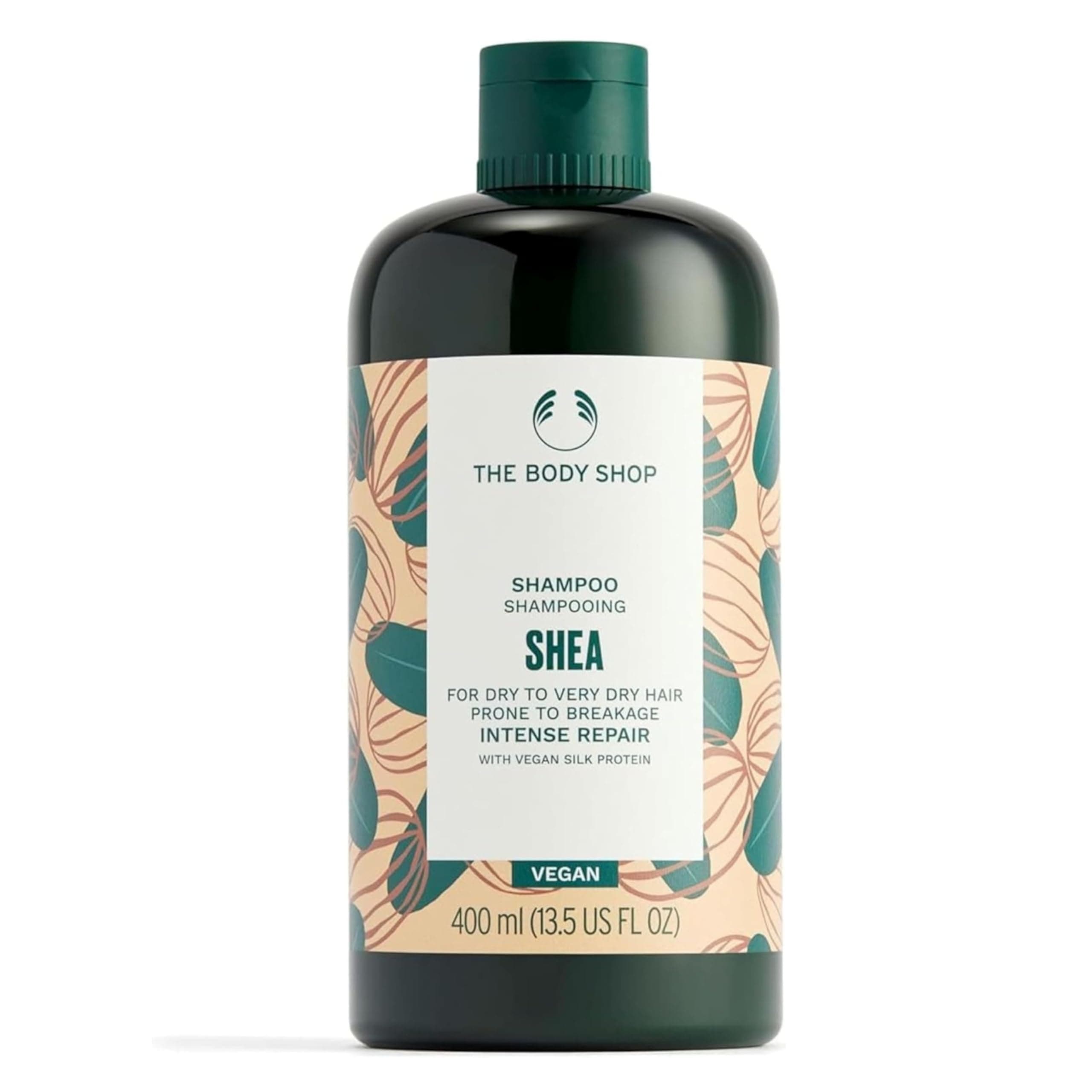 The Body Shop Shea Shampoo 400ml, Rich Nourishing Shampoo for Dry to Very Dry, Breakage-Prone Hair with Community Fair Trade Shea Butter, Smoothing Cleanse for Soft Manageable Hair