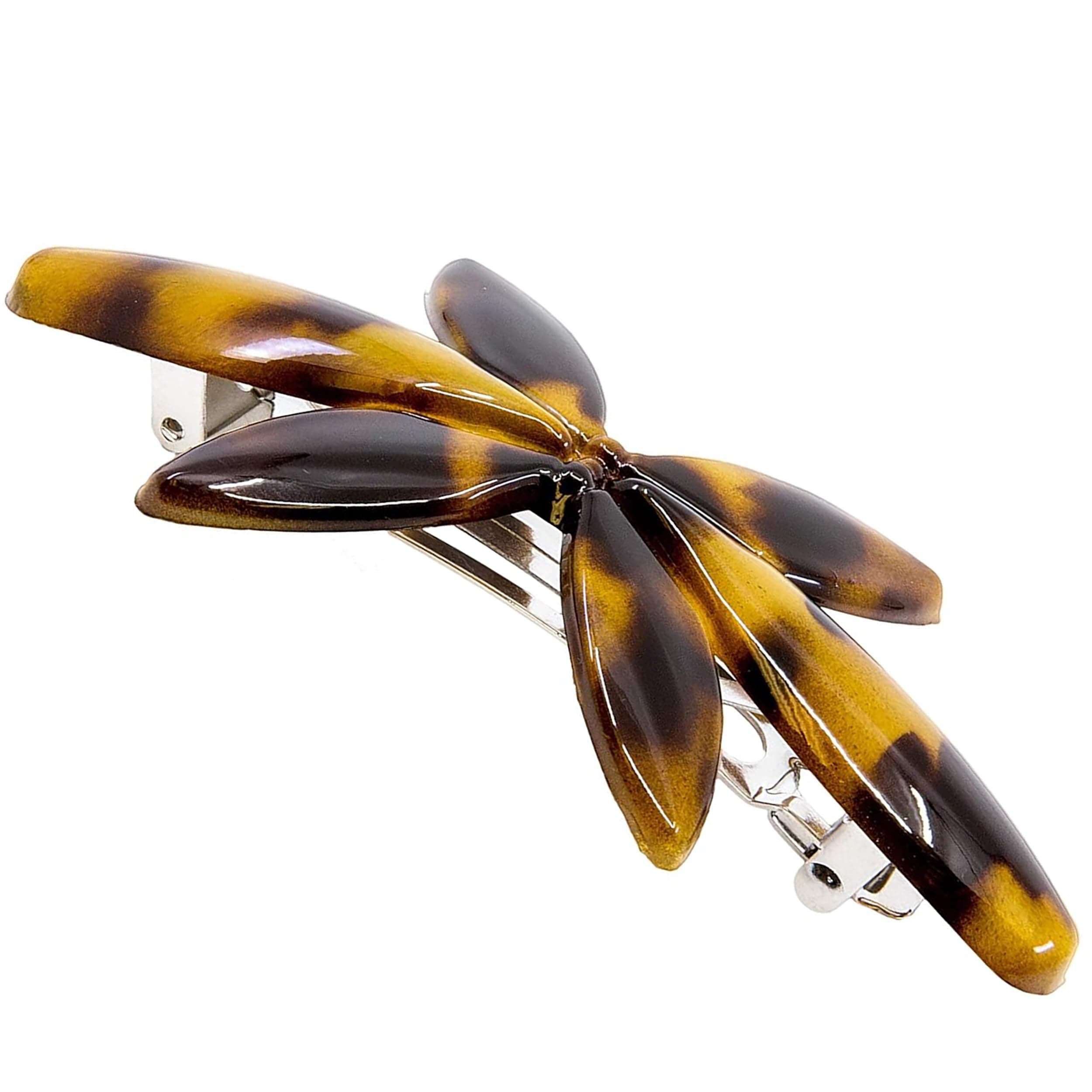 Camila Paris CP2880 French Hair Barrettes Clips for Girls Flower, Tokyo, Automatic Clasp Strong Hold Grip Hair Clips for Women, No Slip and Durable Styling Girls Hair Accessories, Made in France