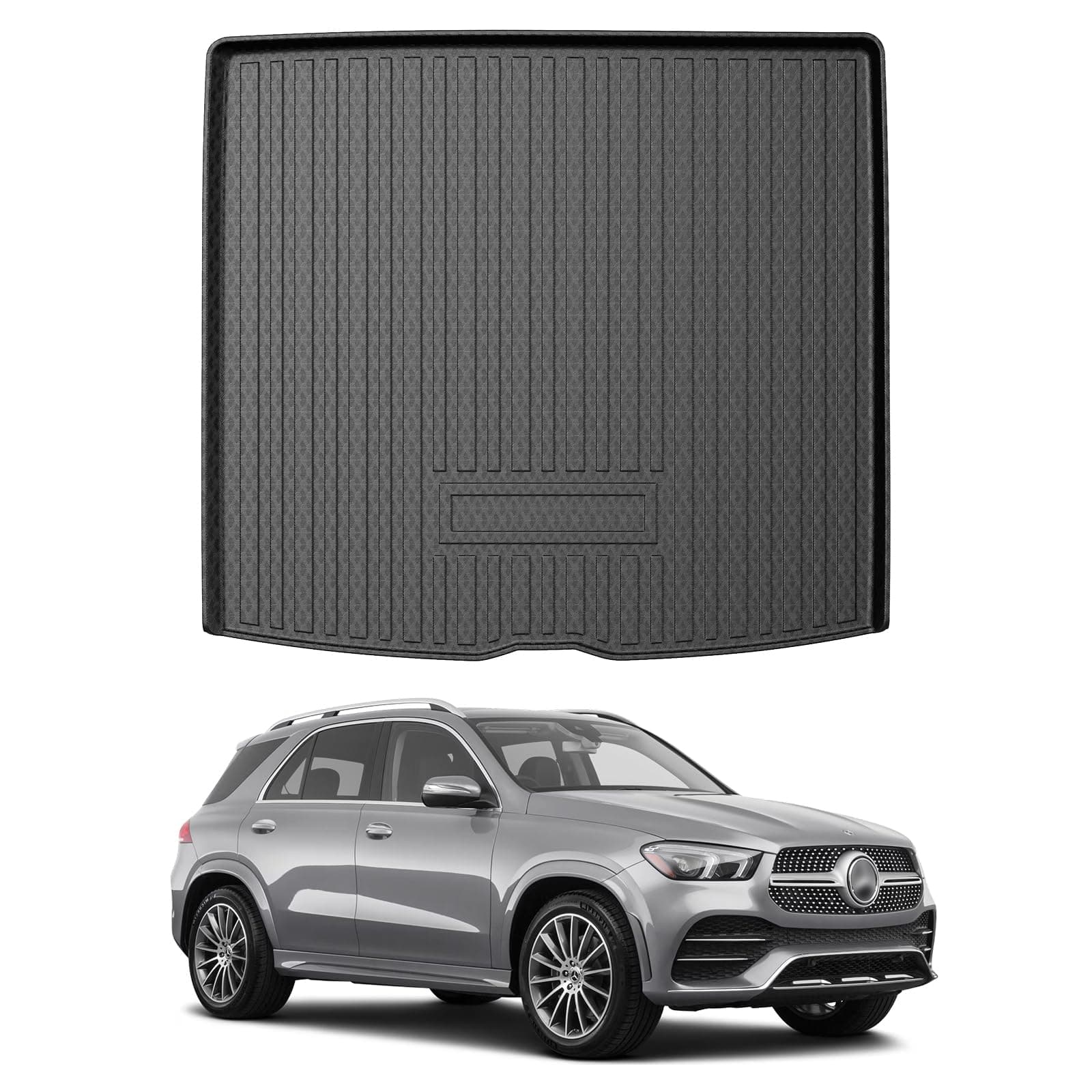 Cacartist Cargo Liner Custom Fit for -Benz GLE Class 2020-2025 2026 5 Passenger Accessories Trunk Liner All Weather Waterproof Trunk Mat TPE 3D Heavy Duty Rear Trunk Tray Black