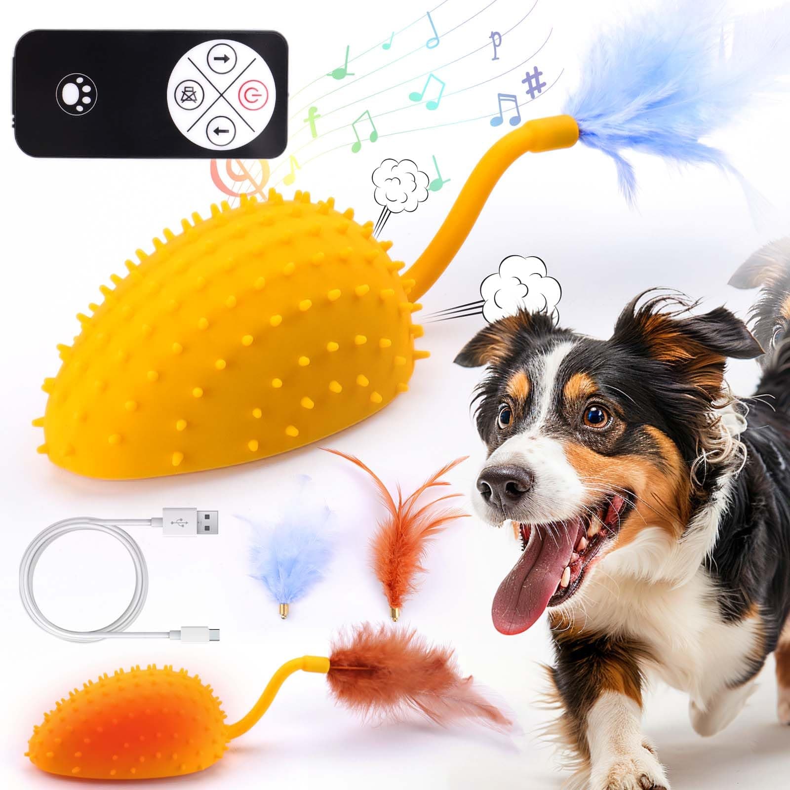 Mity rain Silicone Interactive Dog Toys Yellow