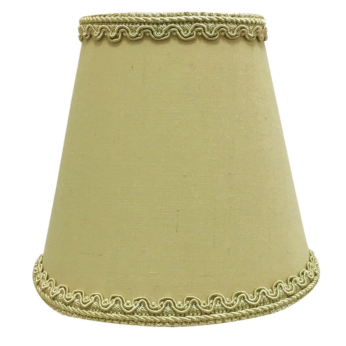 Royal Designs, Inc. CSO-1041-5AGL Hardback Empire Chandelier Shade with Designer Trim, 3 x 5 x 4.5, Antique Gold