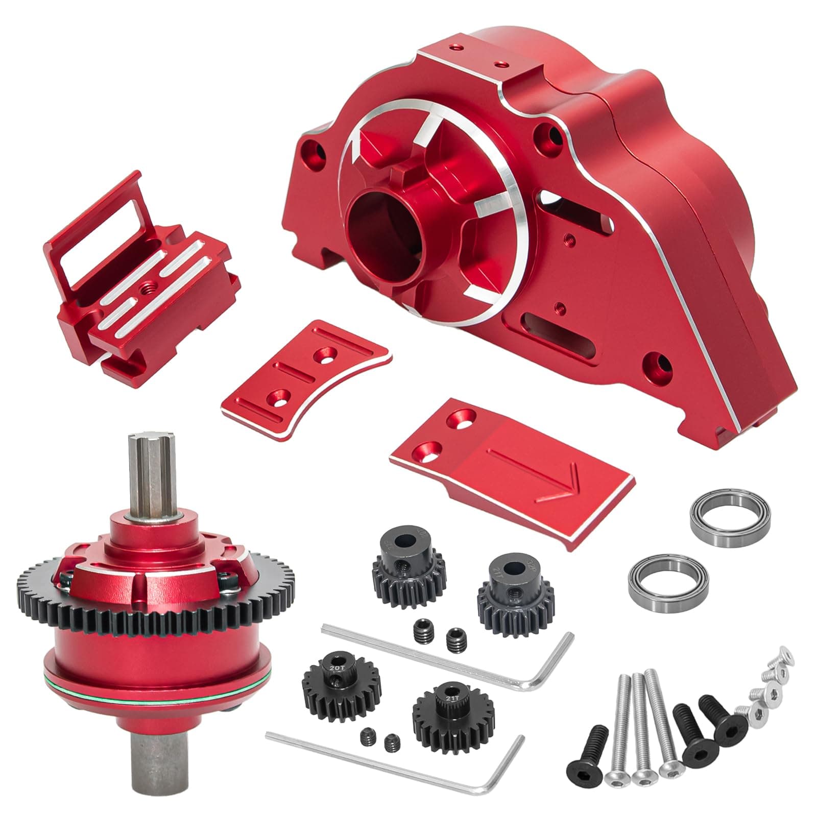 Motor Mount Gear Cover Set for Arrma 1/8 Mojave 4S 1/10 Outcast Kraton 4S