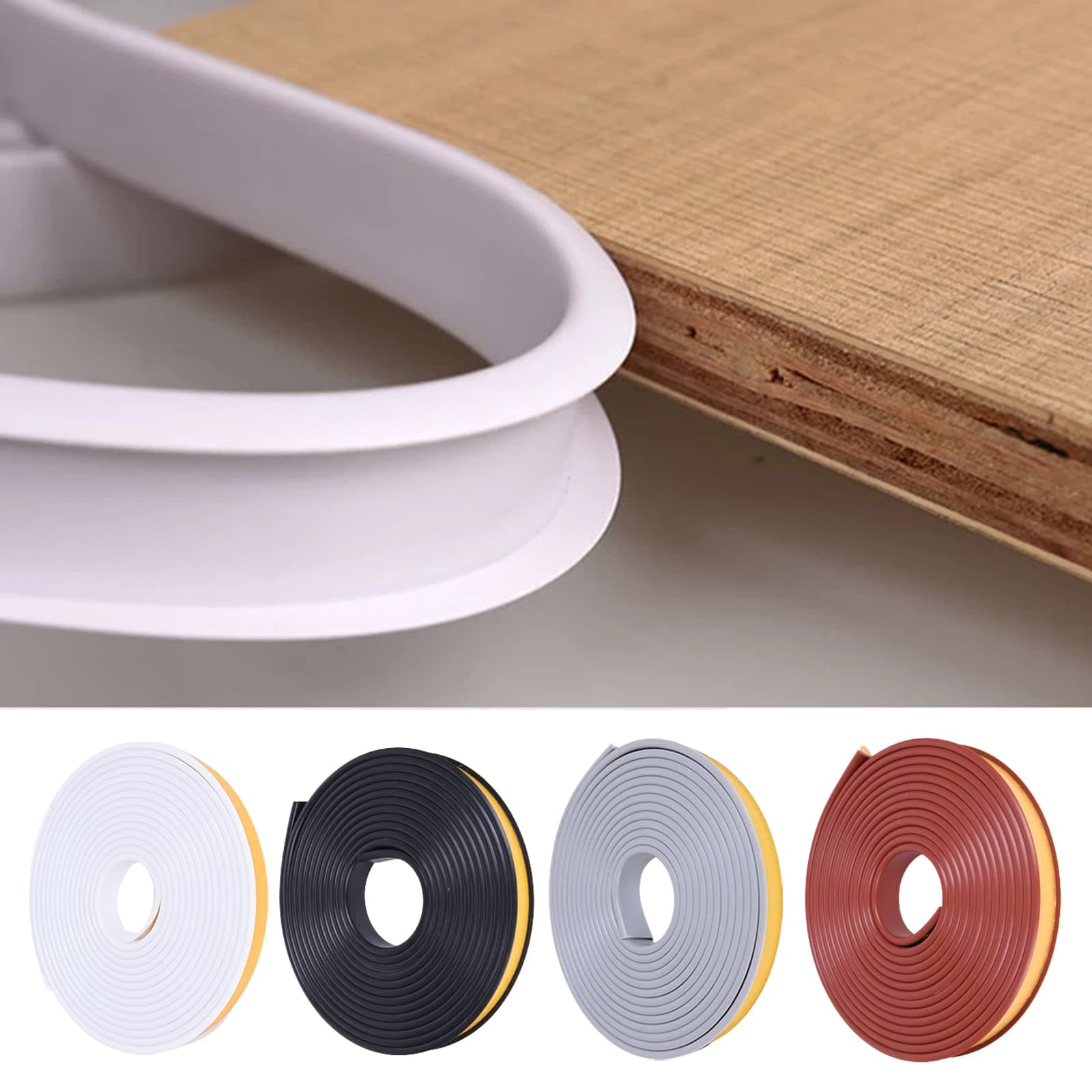 U-Shape Edge Banding, 16.4ft Self Adhesive Veneer Edging,TPE Flexible Furniture Edge Protector for Cabinet Repair Furniture Restoration (32MM, Grey)