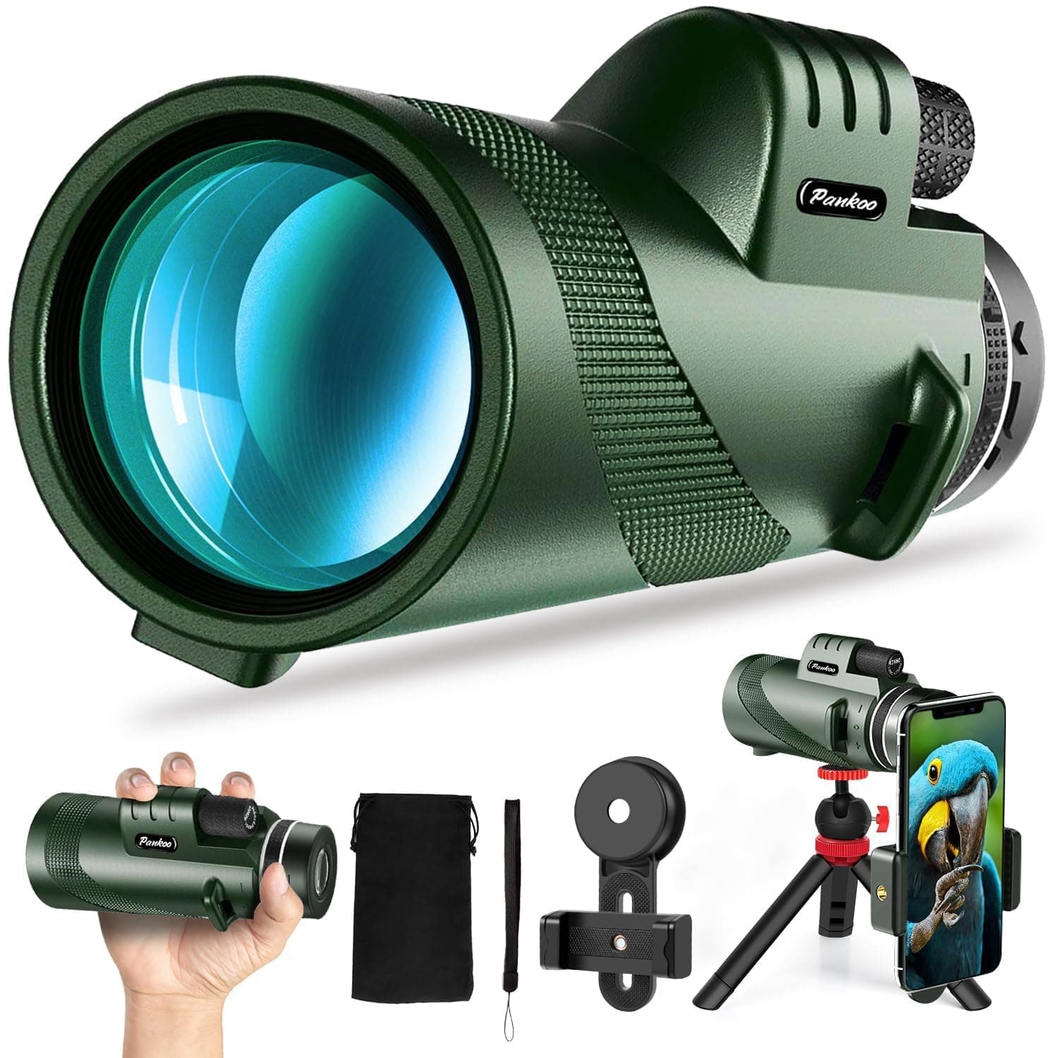 40X60 Monocular Telescope High Powered with Smartphone Holder&Tripod