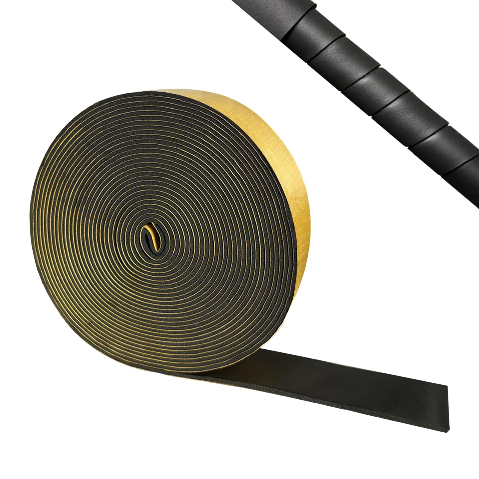 Foam Pipe Insulation Tape 2 Inch x 33 Feet, Self Adhesive Pipe Insulation Wrap Foam Tape 1/8 Inch Thick, AC Line Insulation Tube Cover for HVAC, Indoor and Outdoor Pipes, Protection