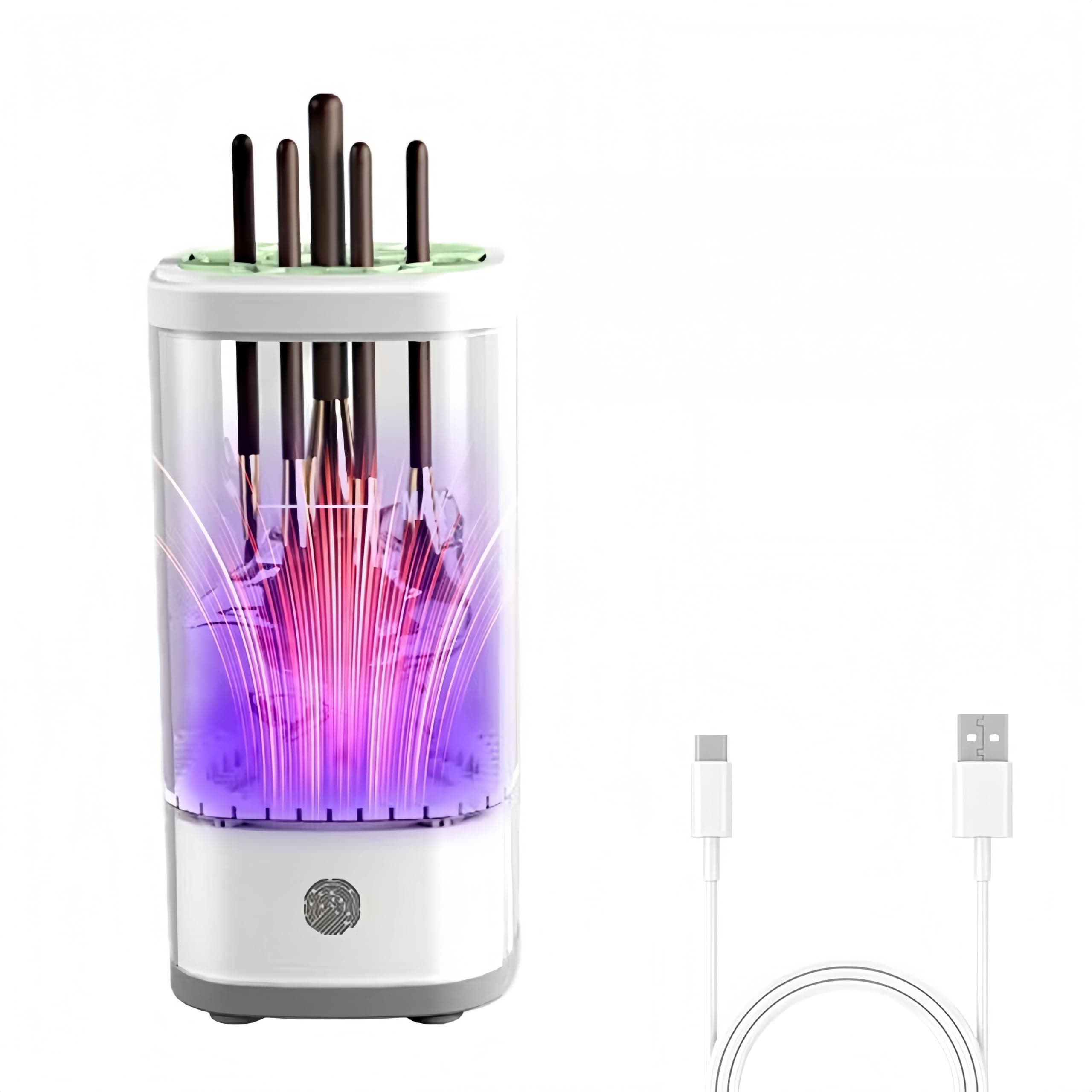 ZjenNbecoHpave Electric Makeup Brush Cleaner Machine, UV Light 3-in-1 Auto