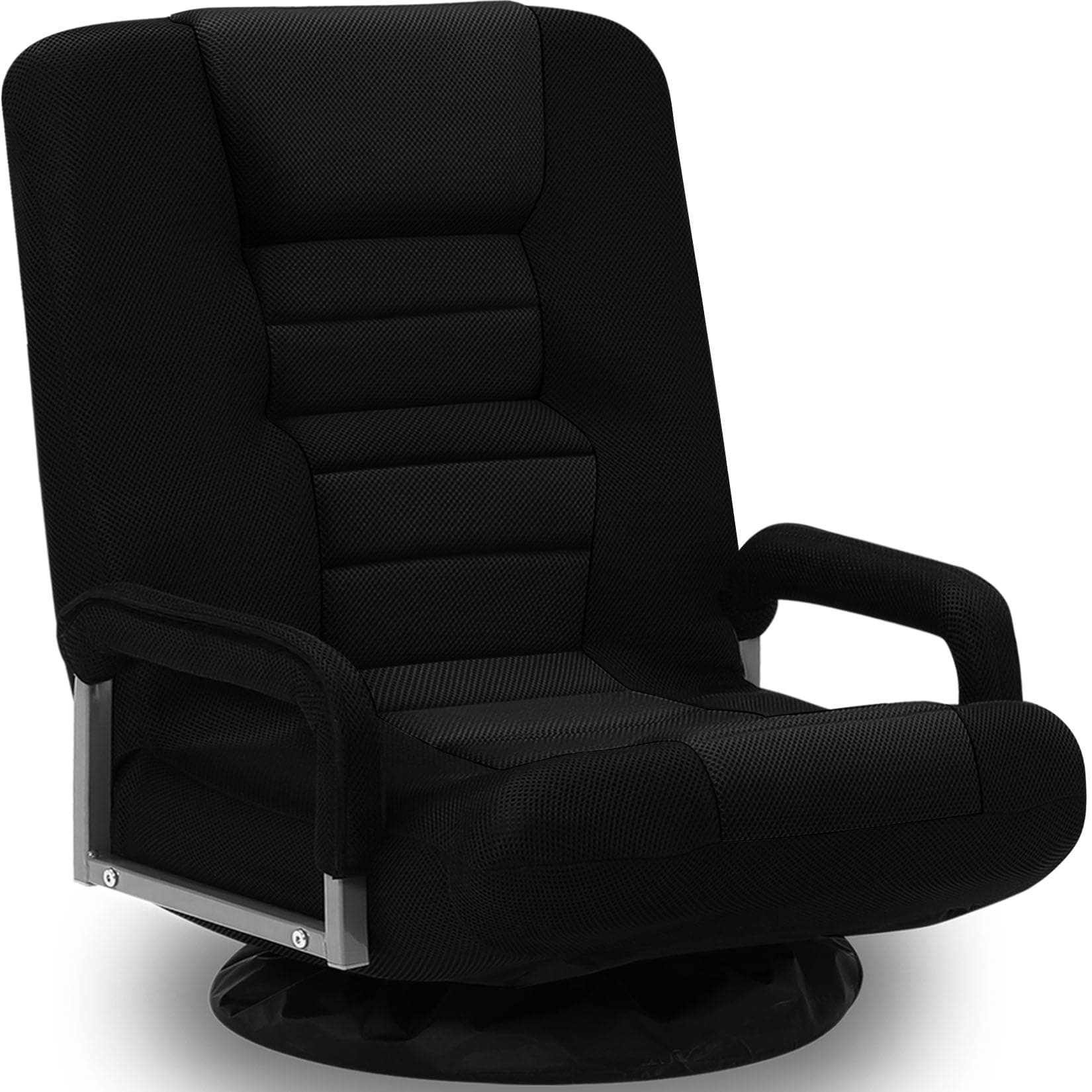 ACIPENSER Swivel Gaming Chair Multipurpose Floor Gaming Chair for Playing Video Games, TV, Reading w/Armrest Lumbar Support & 6 Adjustable Postion Backrest for Adults & Kids, Black