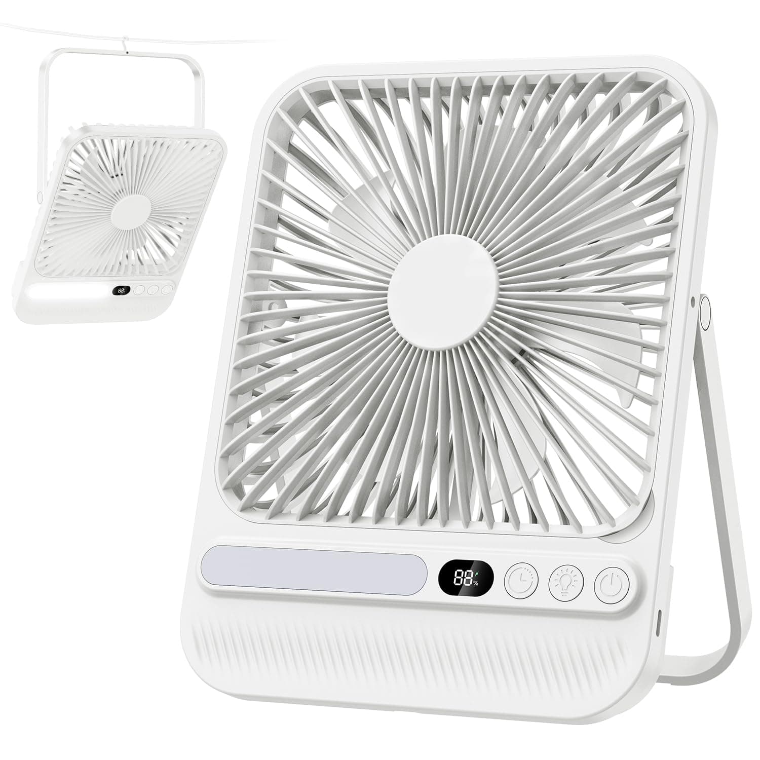 Nuerst 8000mAh 7in Portable Travel Fan,Max 28H Runtime Battery Operated Fan