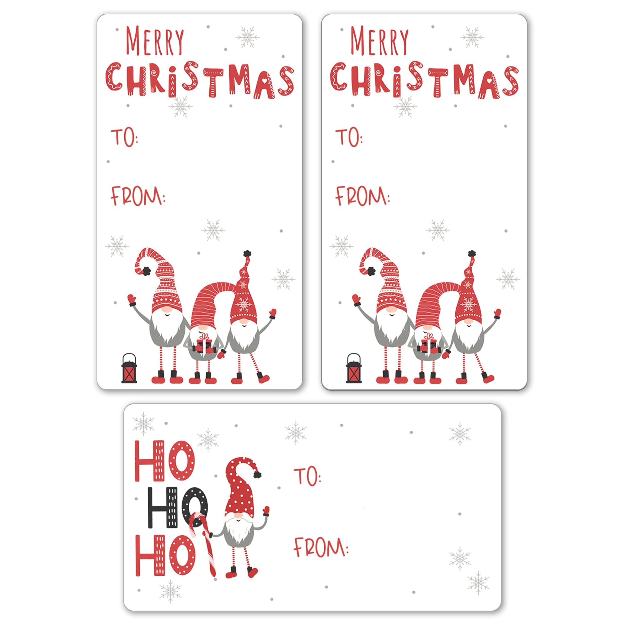 Christmas Gnome Holiday Gift Tag Labels - 75 Stickers