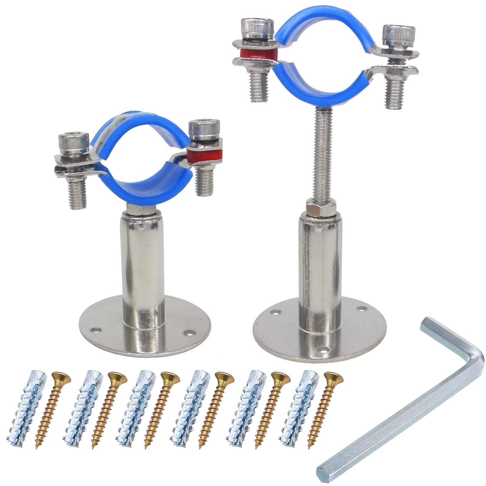 304 Stainless steel adjustable pipe support (Adjustable Height 50-100mm, 3/4''(25-28mm))