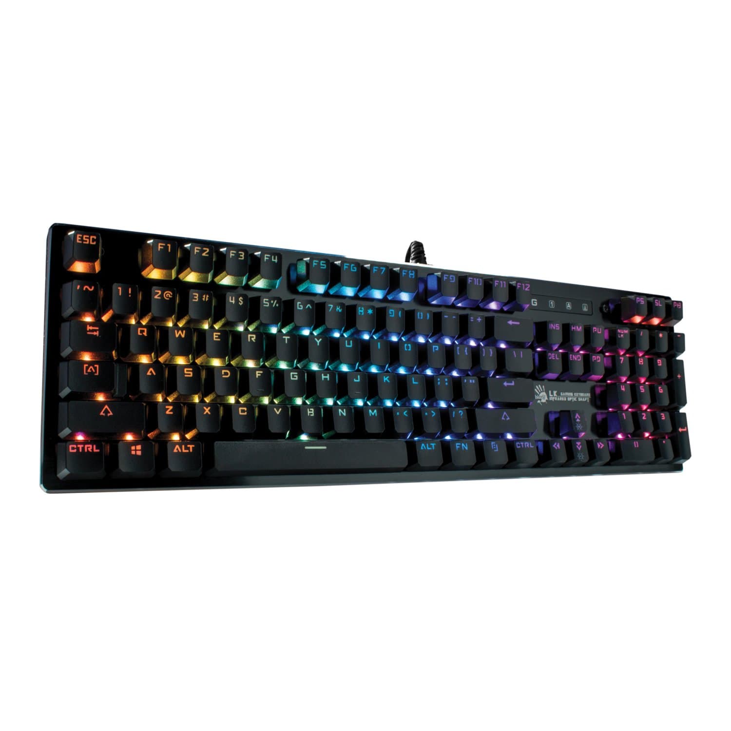 B820 Light Strike Optical Gaming Keyboard (Tactile + Clicky Mechanical Feel) - Brilliant Backlit RGB LED Lighting - 0.2ms Key Response, Floating Design [Light Strike Blue]