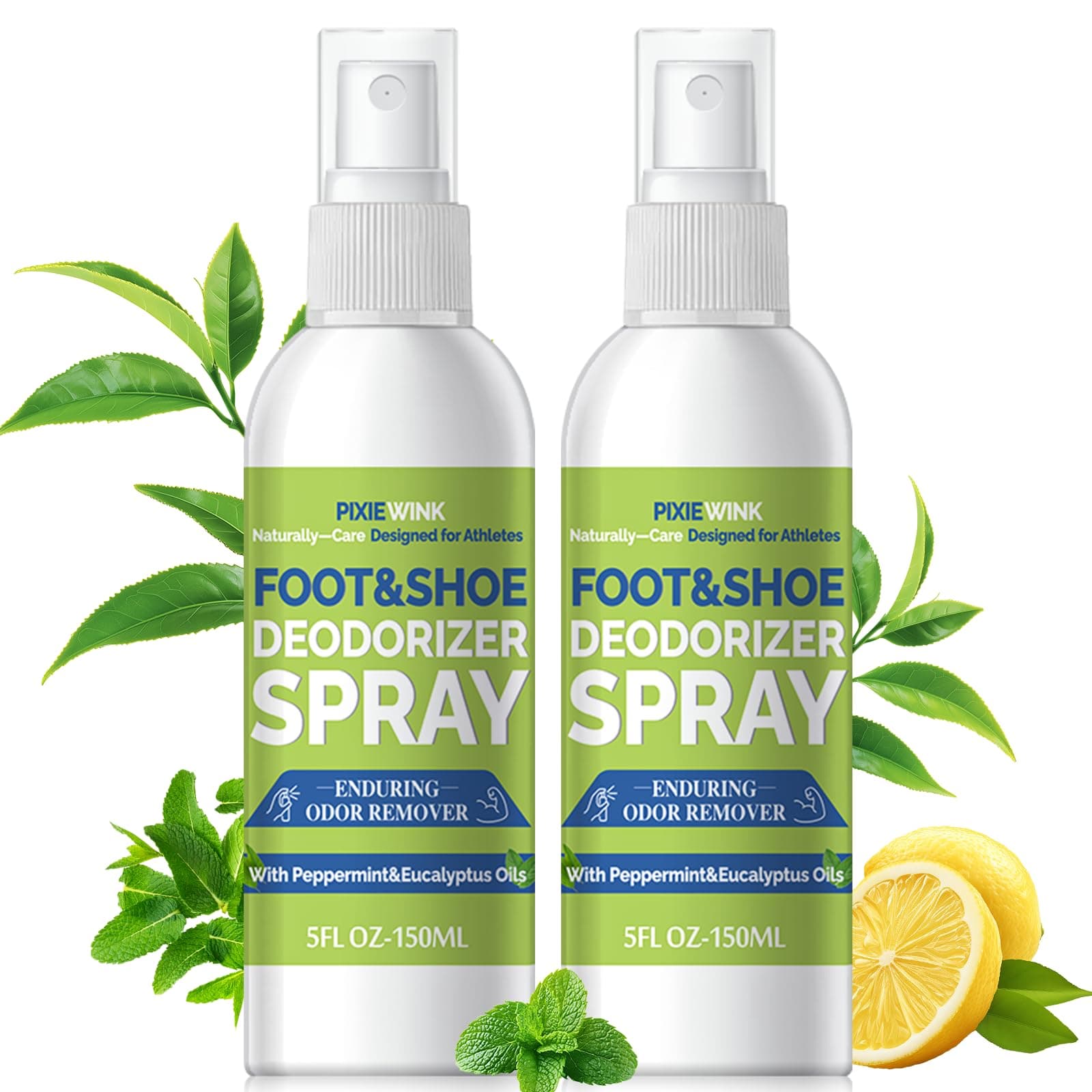 Foot & Shoe Deodorizer Spray, Odor Eliminator for Smelly Shoes & Feet