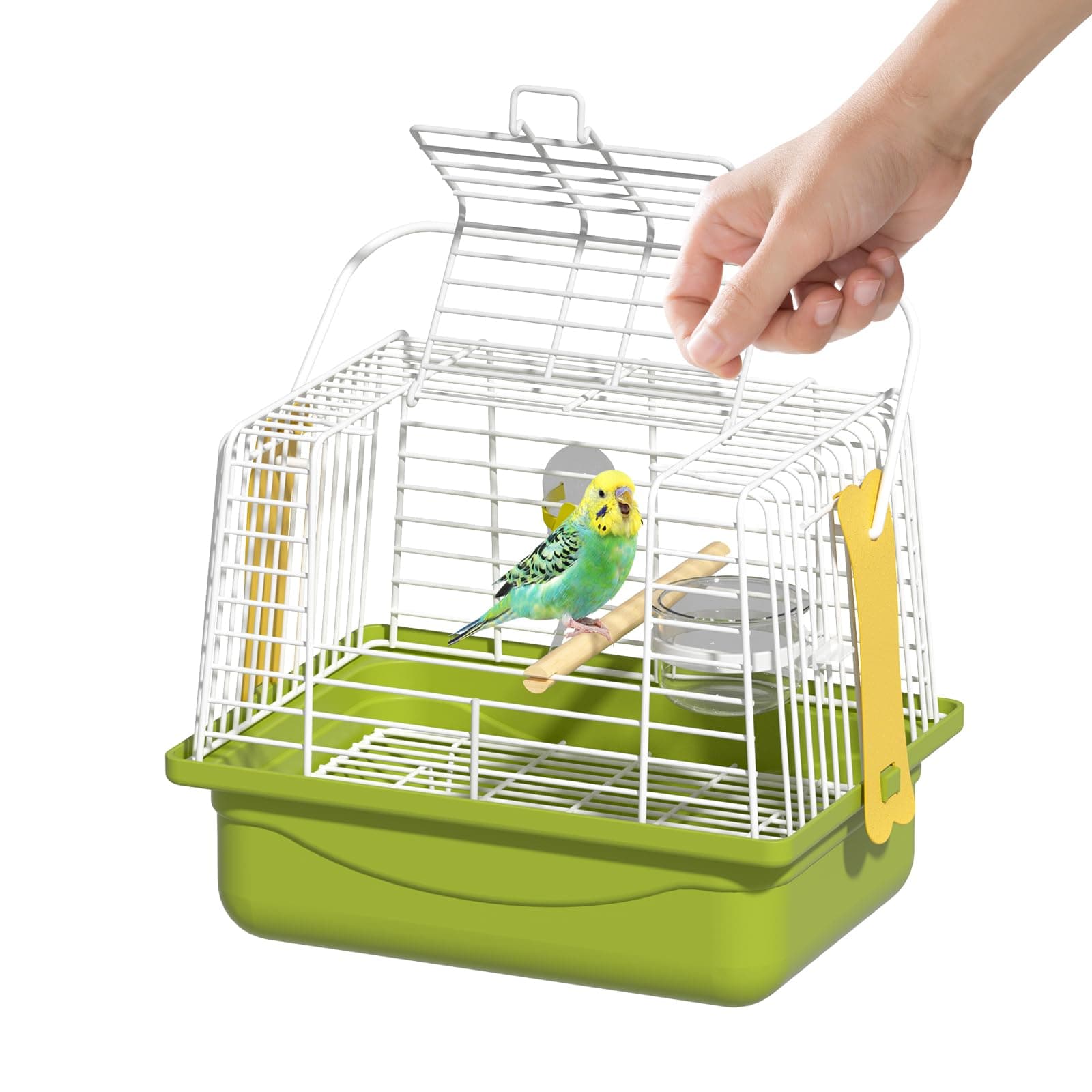 BAGHBPM Small Bird cage,Travel Cage for Birds and Small Animals, Parakeet cage,Bird Carrier Travel cage,Bird Travel cage, jaulas para pájaros,Green,(Size:S,M,L) (S)