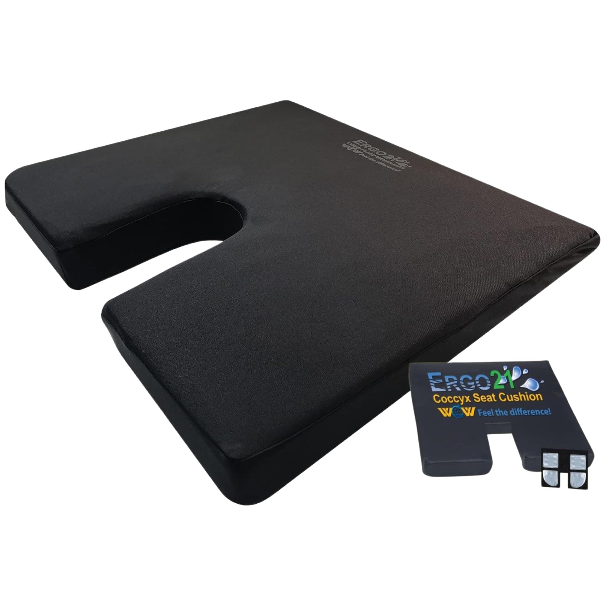 Ergo21 Liquicell Coccyx Cushion - Better Than Gel, Foam, and Air! Liquid-Filled Membranes. Blood Flow Improved by 150%