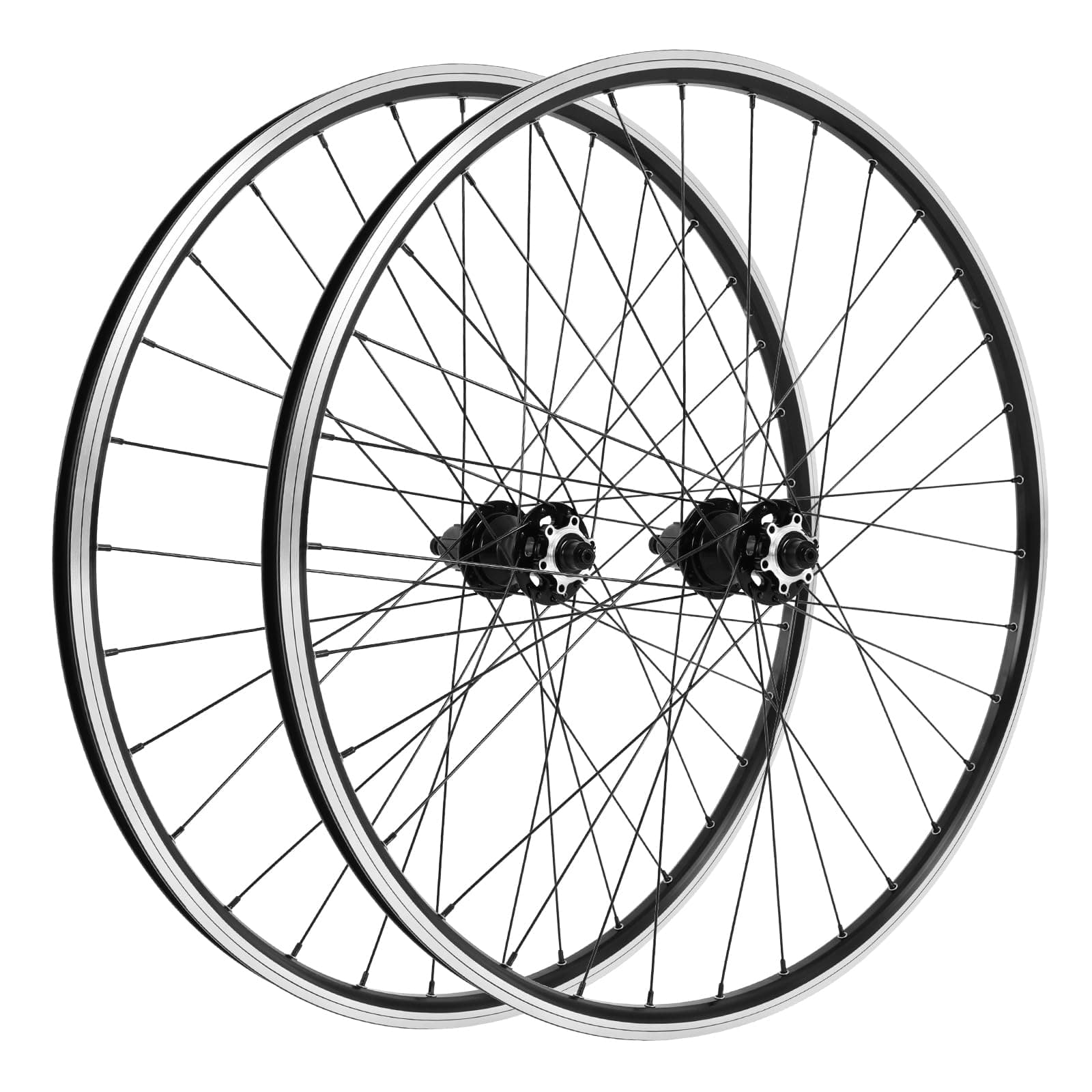 JAYGOVAN MTB Wheelset 29" Quick Release Disc Brake 29H Mountain Bike Wheels, High Strength Aluminum Alloy Rim Black Bike Wheel, Suitable 7-12 Speed Cassette Mountain Bike Wheelset (Black, 29 '')