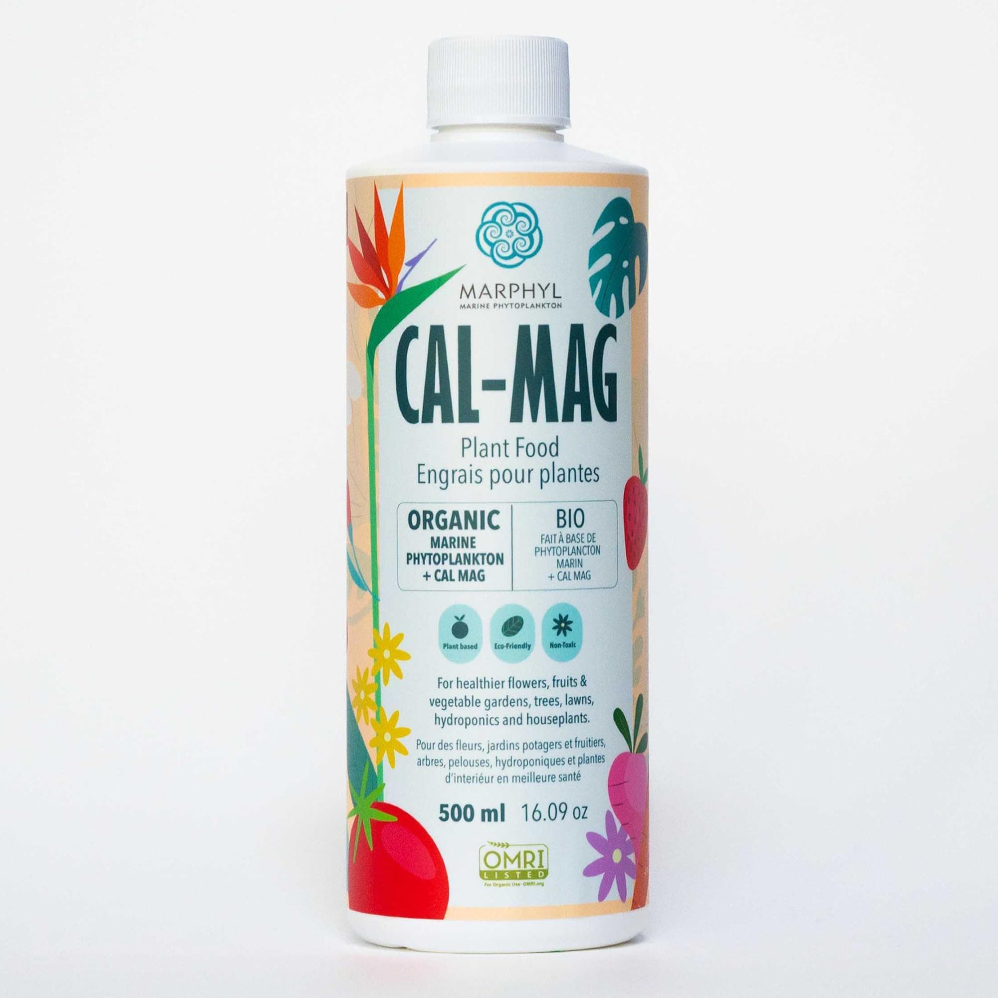 MARPHYL Organic Cal-Mag Liquid Fertilizer – Calcium & Magnesium Supplement to Correct Plant Deficiencies, Supports Strong Growth for Garden Flowers, Vegetables, Succulents & Hydroponics