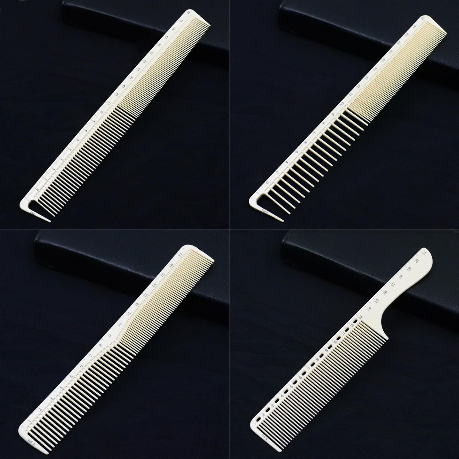 4pcs Barber Comb Parting Combs for Braiding Hair, Hair Cutting Combs
