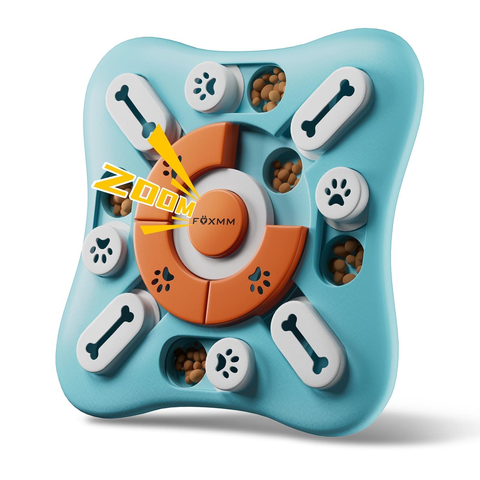 FOXMM Dog Puzzle Toys,Interactive Treat Puzzle Dog Toy for IQ Training & Mental Stimulating,Treat Puzzle Dispensing with Squeaky Design for Large Medium Small Smart Dogs(Advanced)