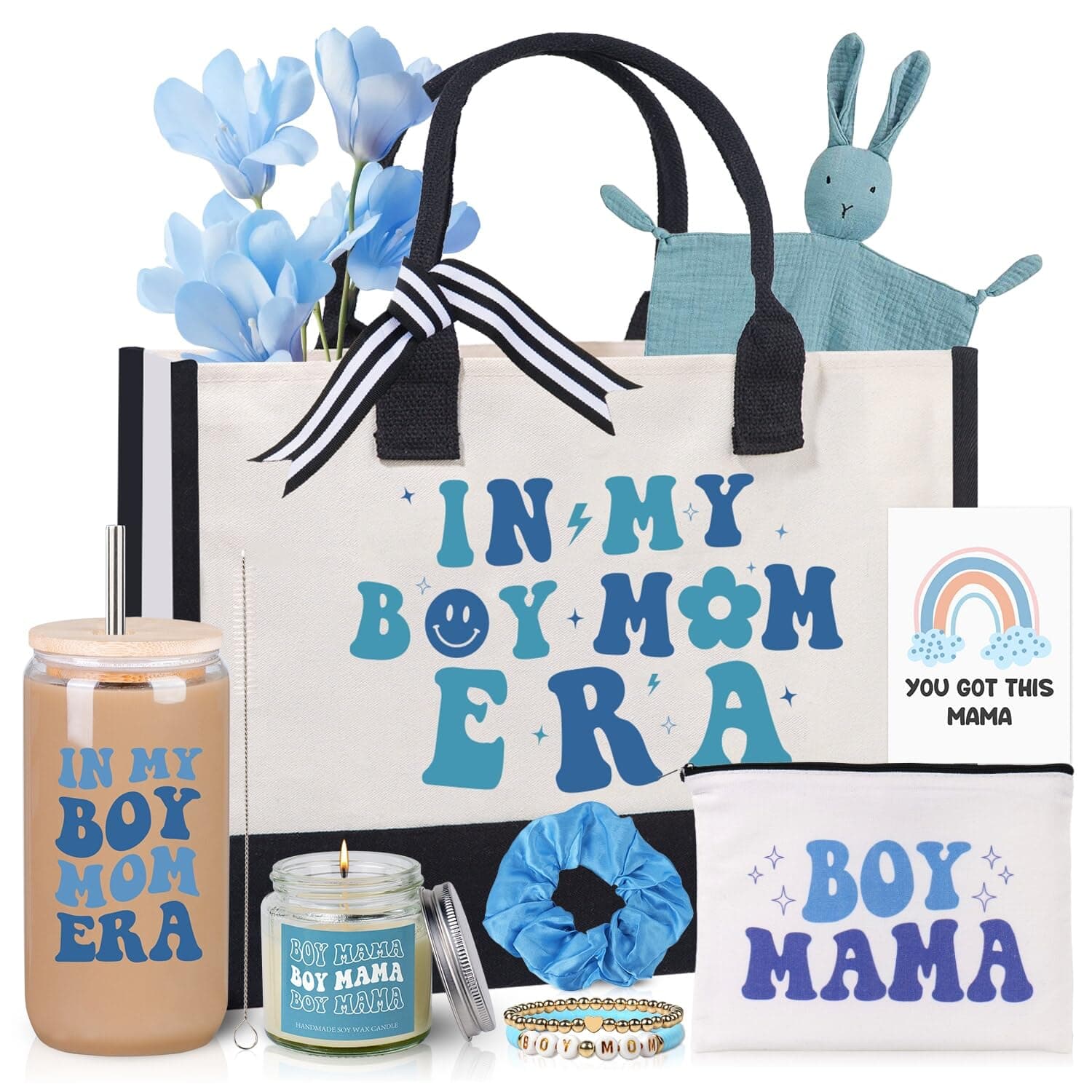 Boy Mom Gift Basket, Boy Mom Gifts, New Mom Care Package With 10 Thoughtful Present For First Time Moms, Postpartum Recovery & Self Care, Perfect For Pregnant Or Newborn Celebration, Mothers Day