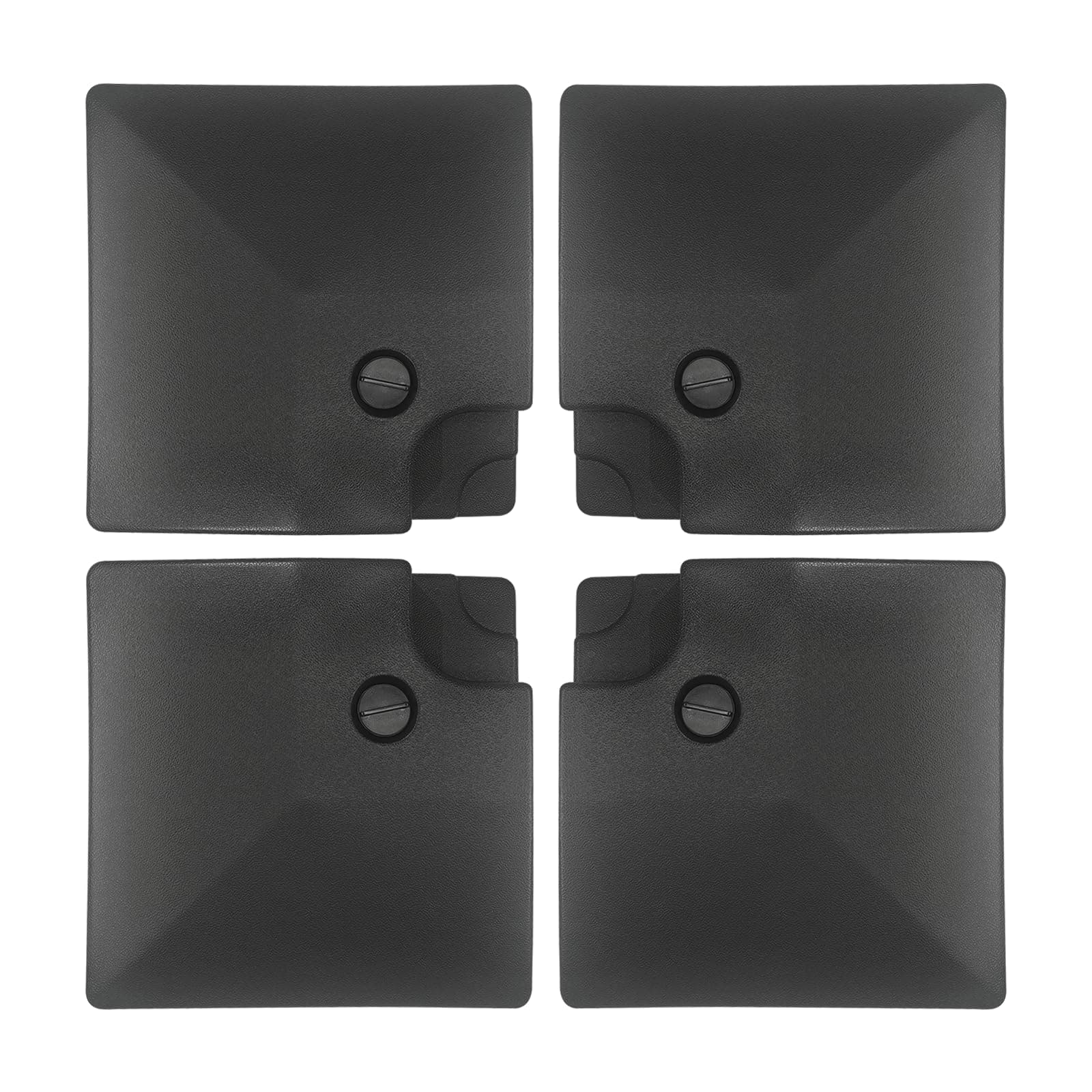 T&Jero 4 Piece Heavy Duty Plastic Base Stand Weight for Patio Outdoor Cantilever Offset Umbrella, 396 lb with Water and Sand Filled, Black