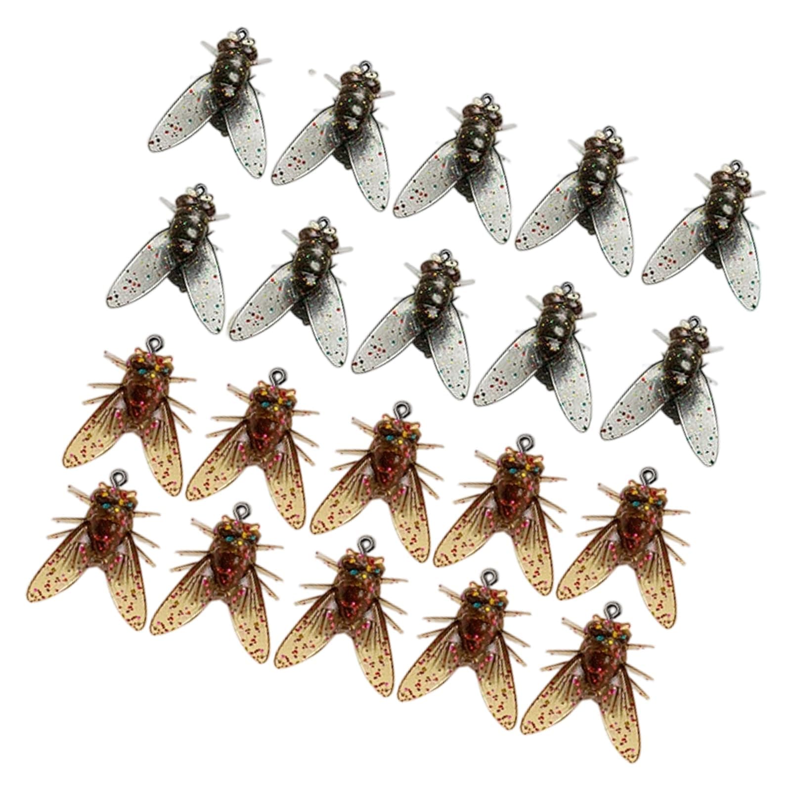 Nawwgy Lure Fly Hook Soft Bait 20Pcs Fly Spinner Swim Baits Fly Fishing Baits with Hook Trout Jigs Swimbaits Dry Fly Fishing Lures Enduring
