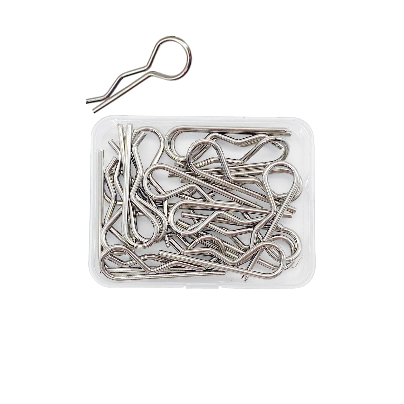 20pcs Cotter pins, R Clips Hardware Pins, Spring Fasteners Hitch Pin, for Trailer Locking, Trailer Clamps, Lawn Mowers, Trucks, Mechanics, R Clips Cotter Pin - M2.0x40mm