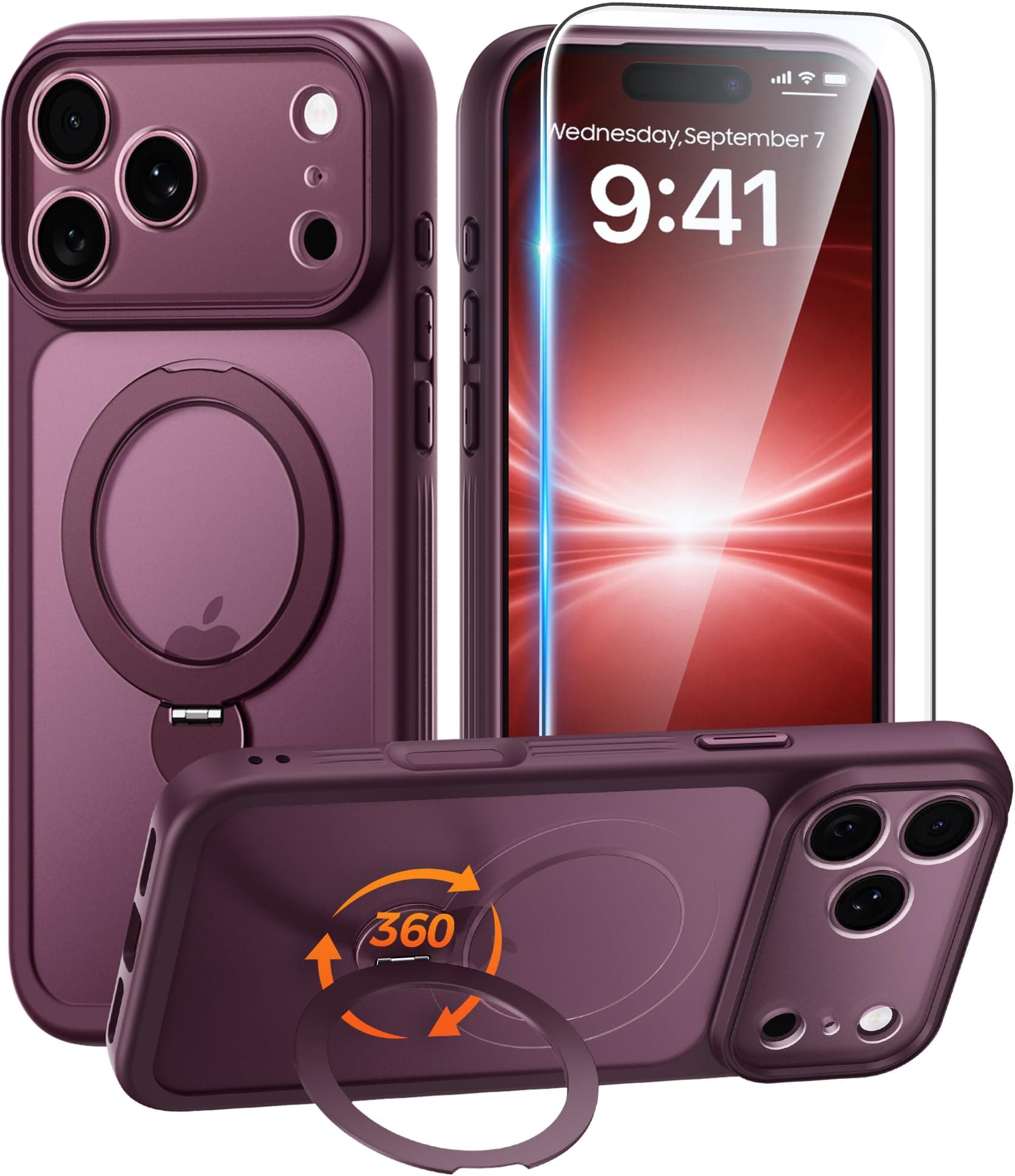 Ainokaai for Phone 18 Pro Max Case, Cherry Red