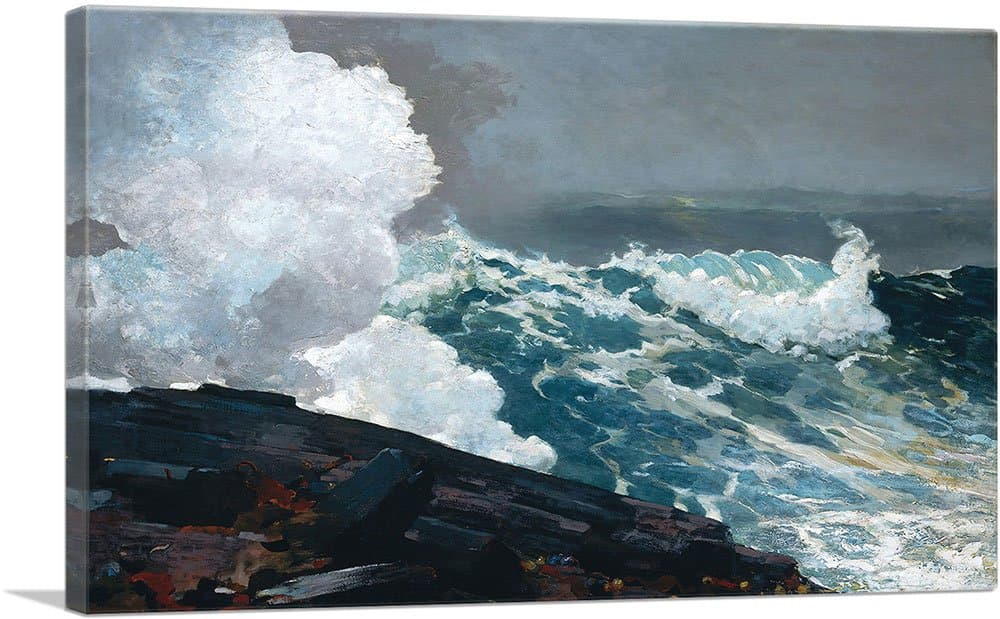 ARTCANVAS Northeaster 1895 Canvas Art Print by Winslow Homer - 40" x 26" (0.75" Deep)