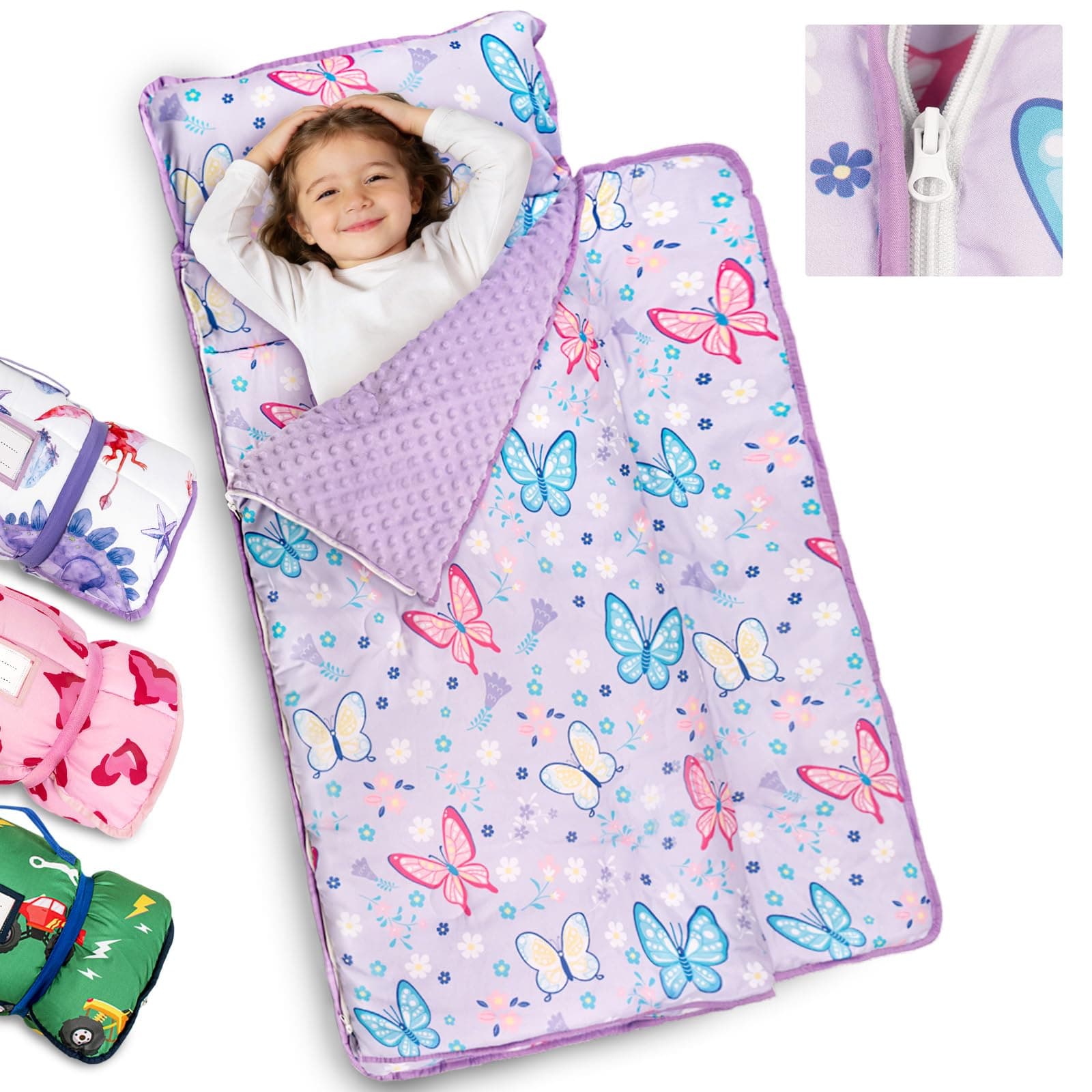 Primlect Toddler Nap Mat with Pillow, Thickened Extra Large Sleeping Bag