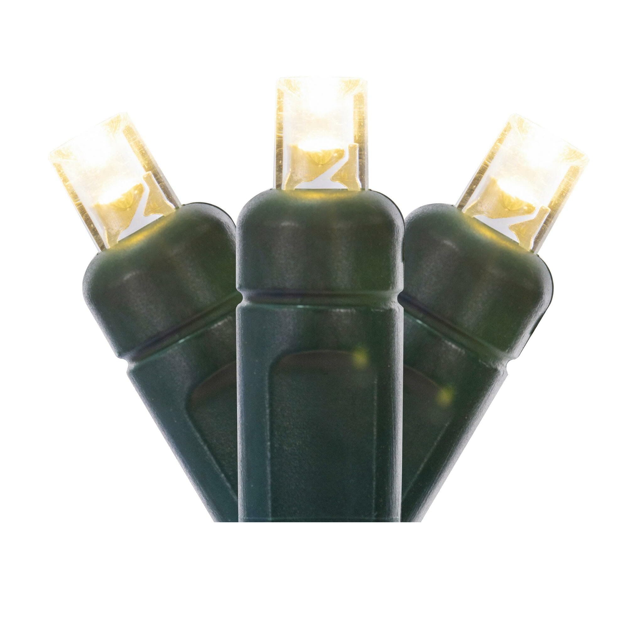 Vickerman 50 Light Wide Angle Warm White Twinkle LED Light Set on Green Wire