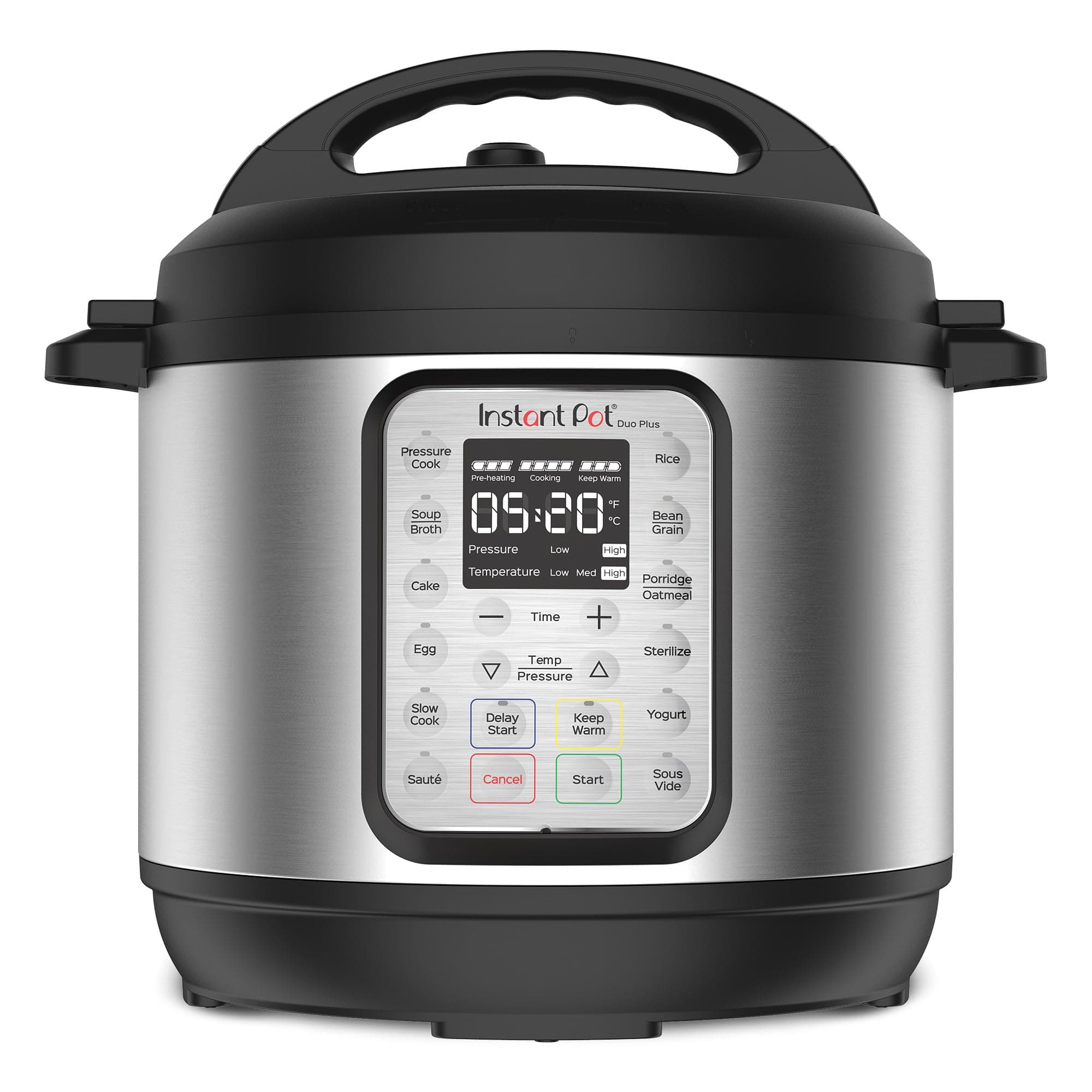 Instant Pot Duo Plus 6 Quart 9-in-1 Electric Pressure Cooker, Slow Cooker, Rice Cooker, Steamer, Sauté, Yogurt Maker, Warmer & Sterilizer, 15 One-Touch Programs,Stainless Steel/Black