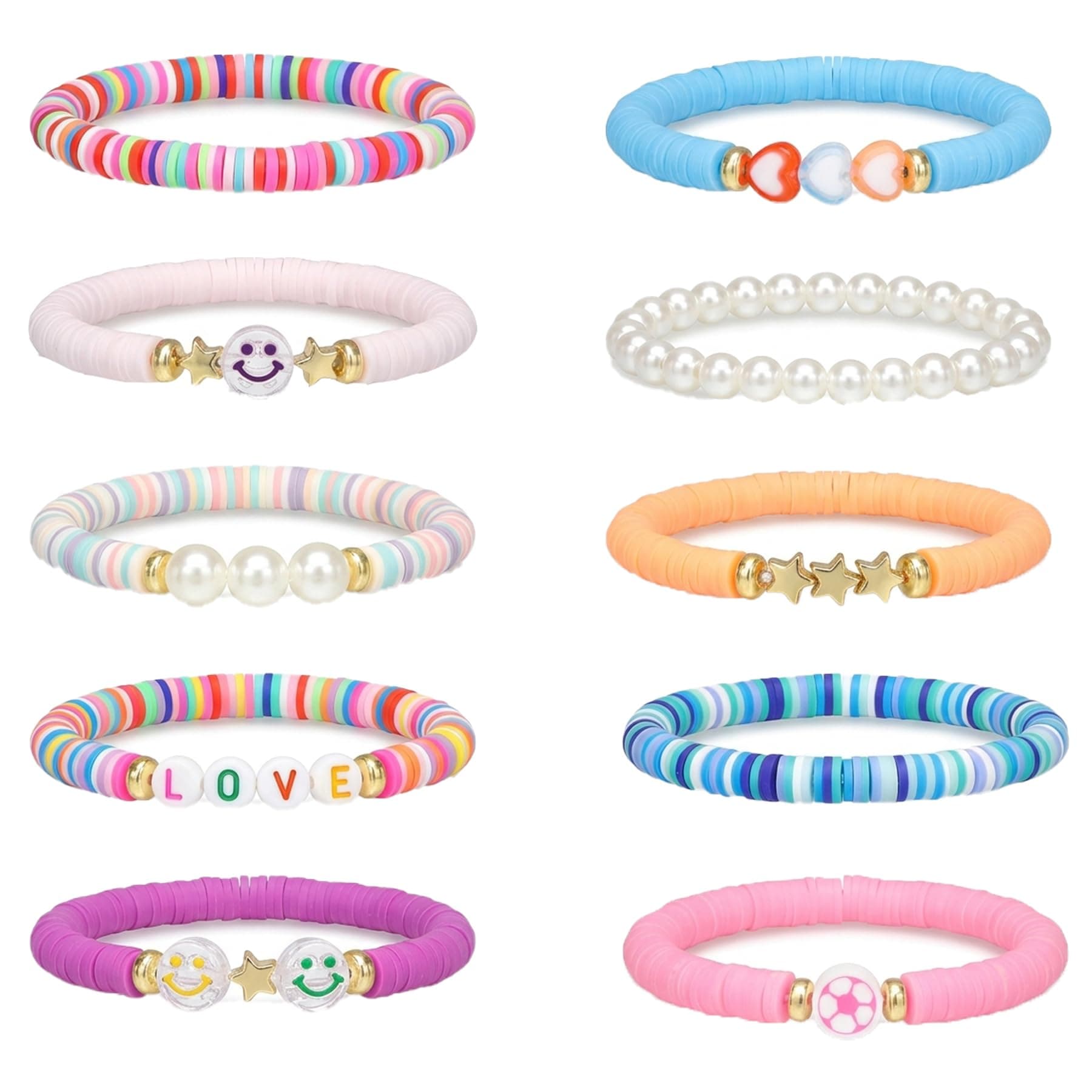 CepuXozi 10 Pack Bulk Friendship Bracelets, Woven Neon Adjustable Handmade Style Wristbands for Adults, Colorful Bulk Wristbands for Festival Events, Charity & Community Giveaways